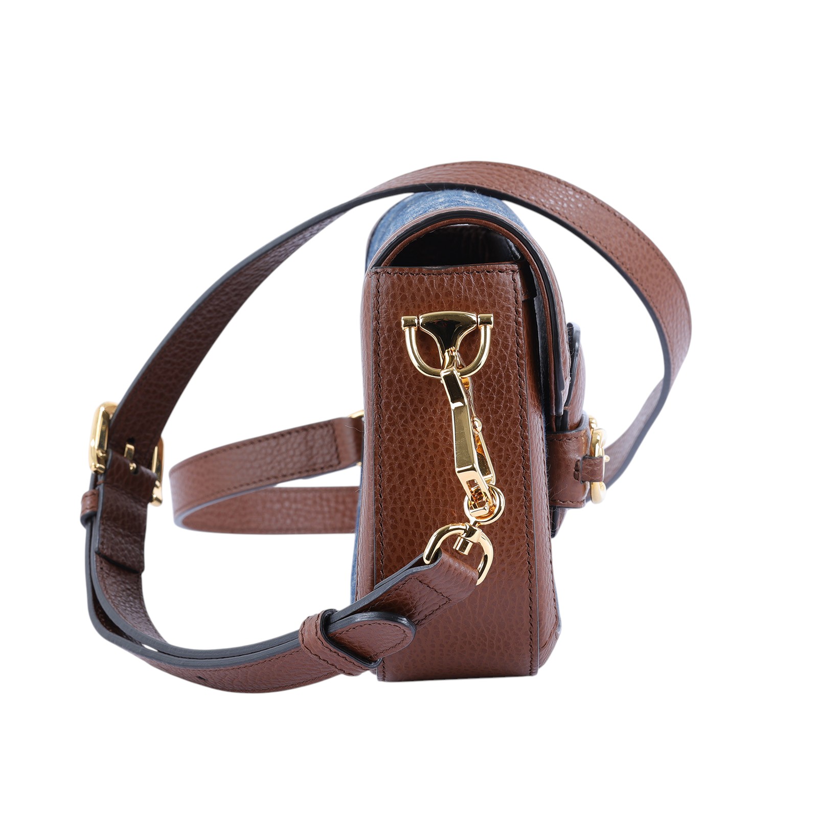 古馳 GUCCI Horsebit 1955 迷你 馬鞍包 658574 丹寧1955 MINI 無附屬品