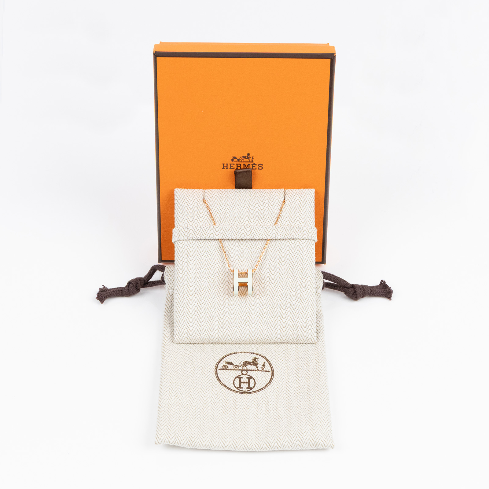 愛馬仕 Hermès Pop H 墜飾 POPHP GD0252 氣泡綠POP H項鍊 原廠盒子
