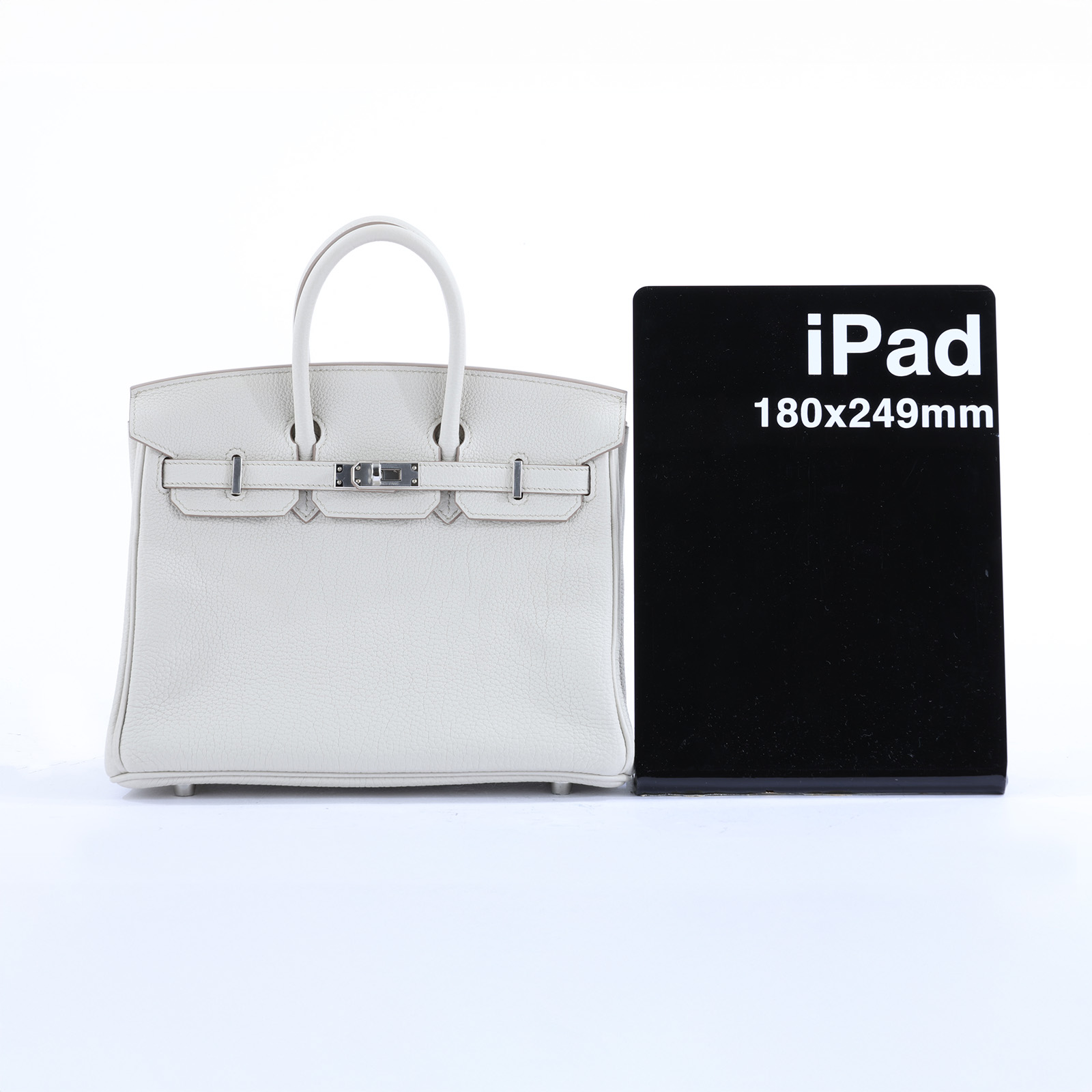 愛馬仕 Hermès Birkin Bag 柏金包 25 BK25 K刻 冰川白8L BETON BIRKIN25 TOGO 原廠盒子/防塵袋/鎖組