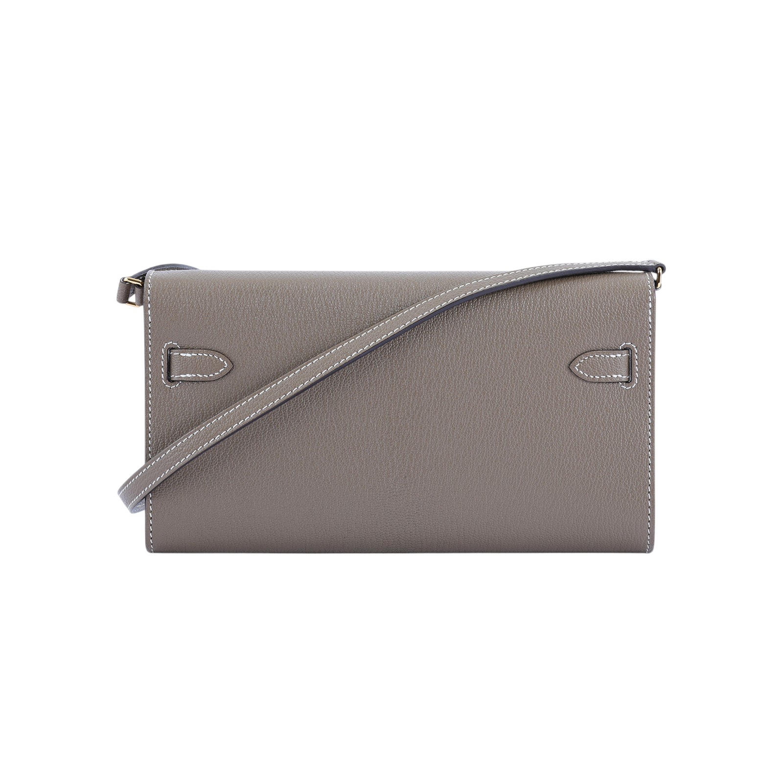 愛馬仕 Hermès Kelly to go 長夾肩背包 KLG U刻 大象灰KELLY TO GO 購買證明
