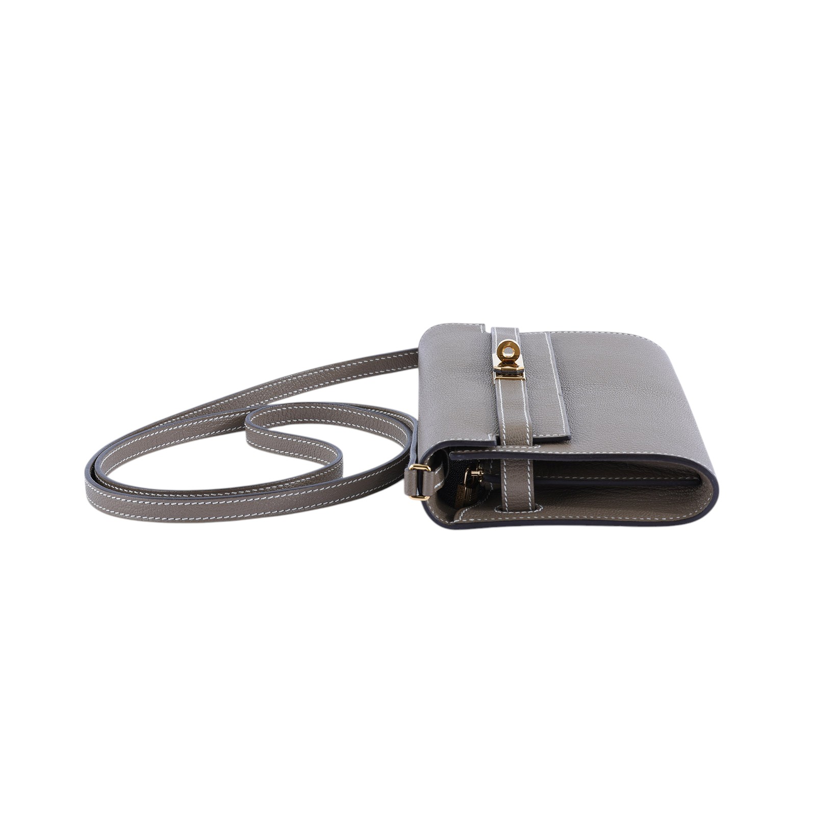 愛馬仕 Hermès Kelly to go 長夾肩背包 KLG U刻 大象灰KELLY TO GO 購買證明