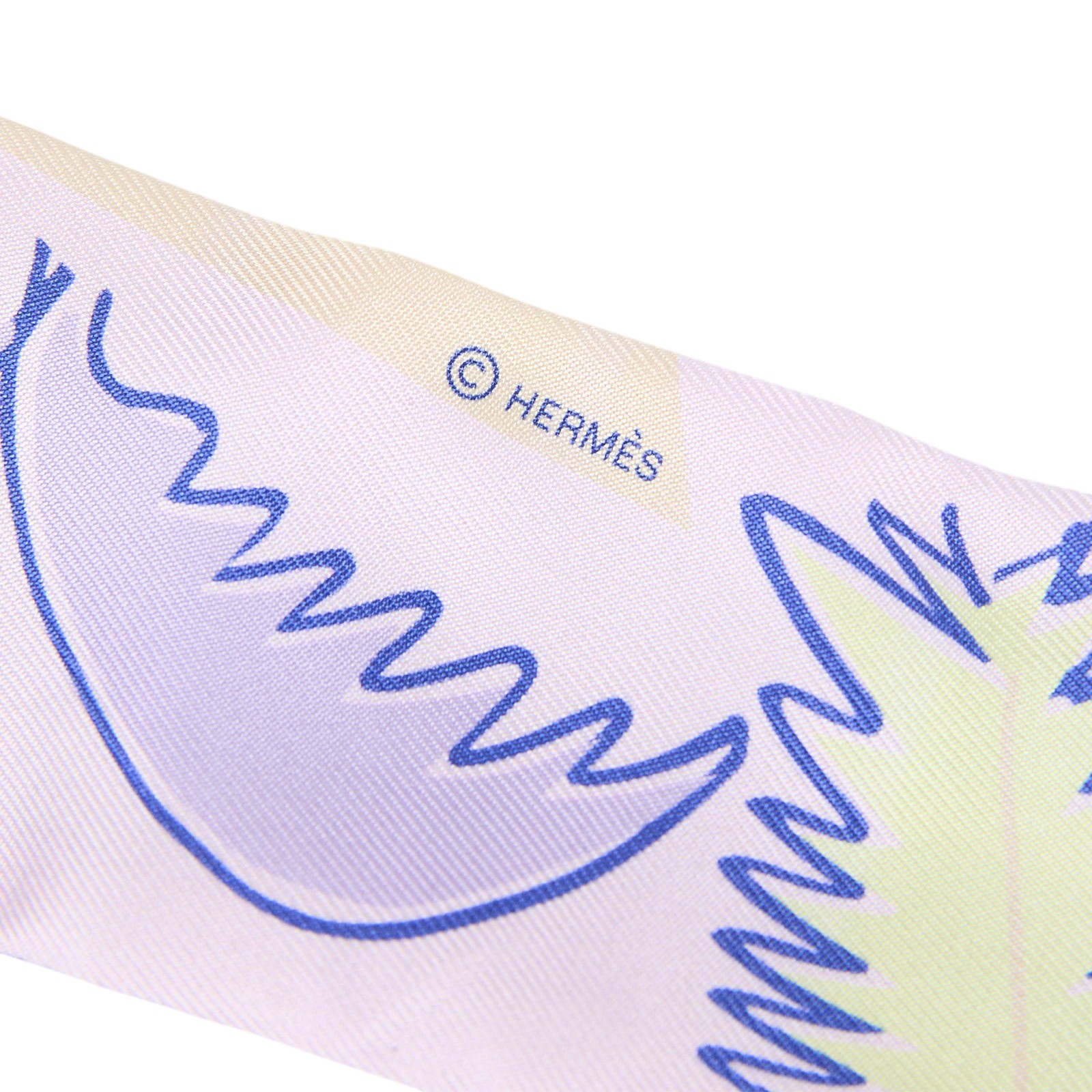 愛馬仕 Hermès Twilly 絲巾 TWILLYS85  淺紫TWILLY 1 原廠盒子