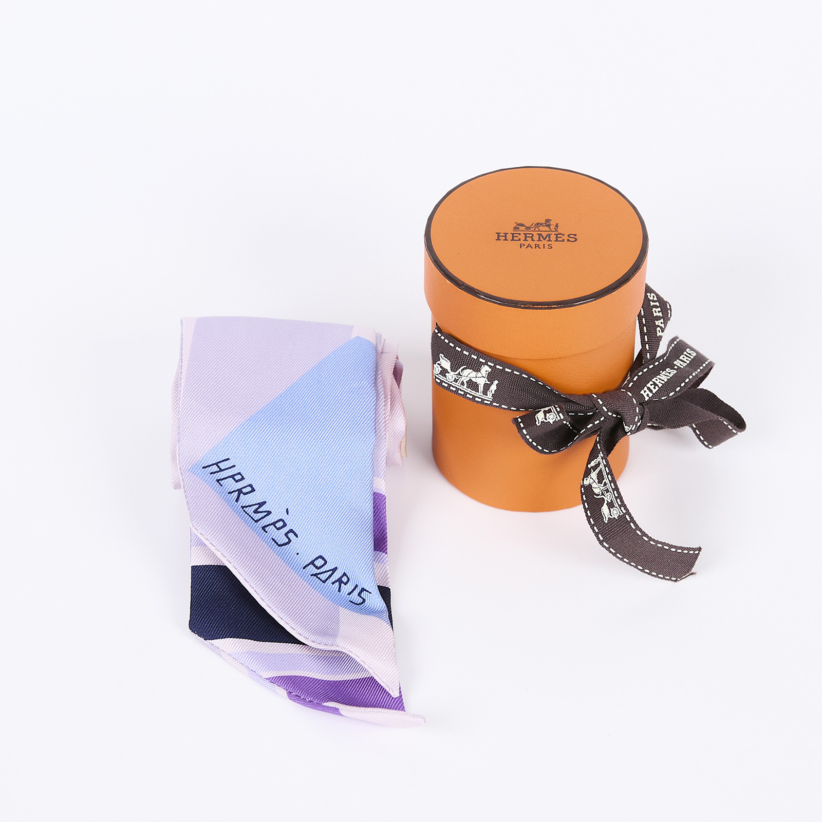 愛馬仕 Hermès Twilly 絲巾 TWILLYS85  淺紫TWILLY 1 原廠盒子