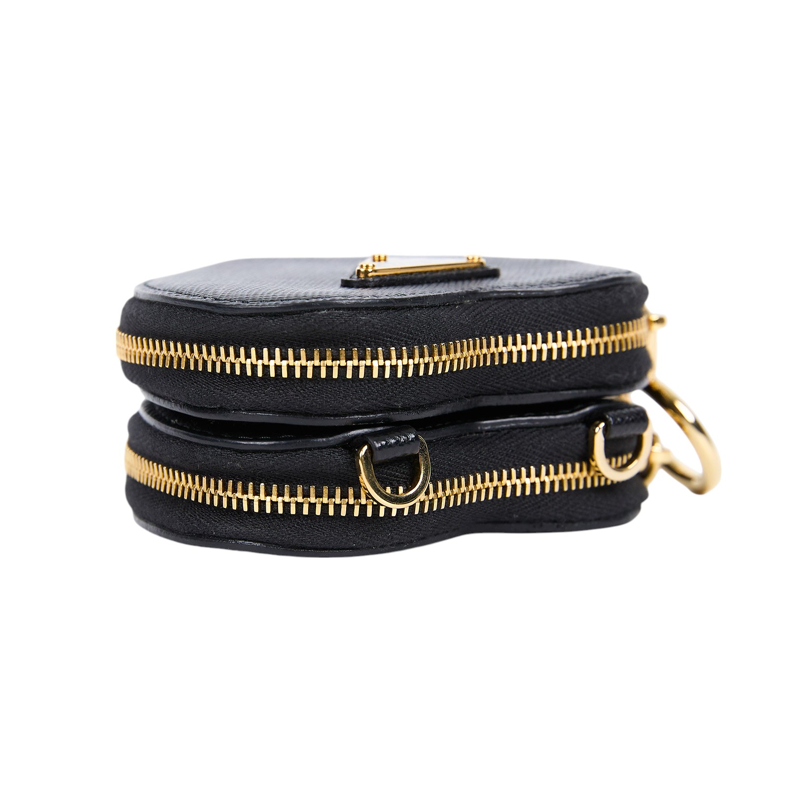 普拉達 PRADA Mini Pouch 迷你隨身包 1TL453_053 黑色鐵牌愛心POUCH 原廠盒子