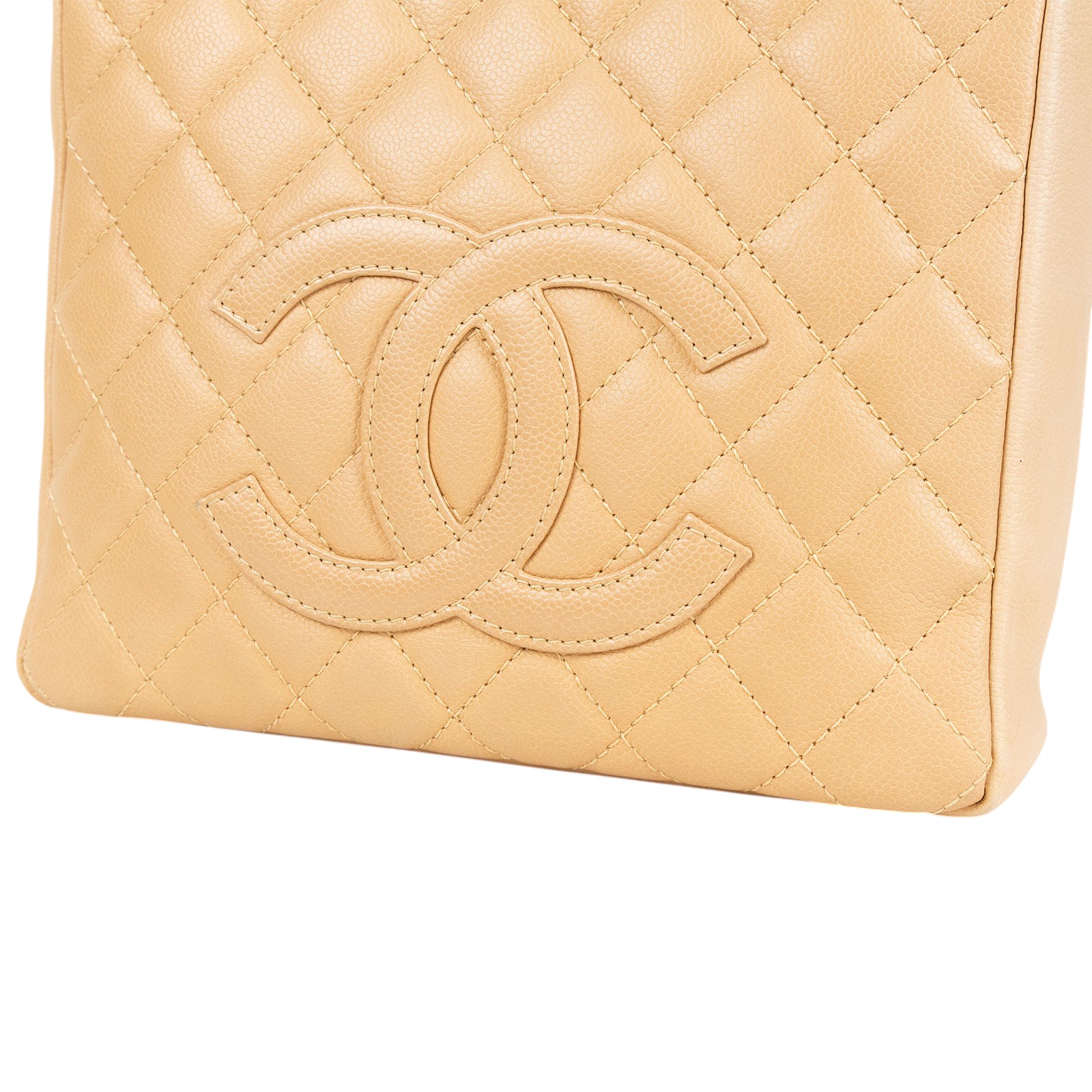香奈兒 CHANEL PST Petite Shopping Tote CC Logo 菱格 荔枝紋 肩背 托特包 A20994 12開奶茶荔枝PST 防塵袋/保證卡