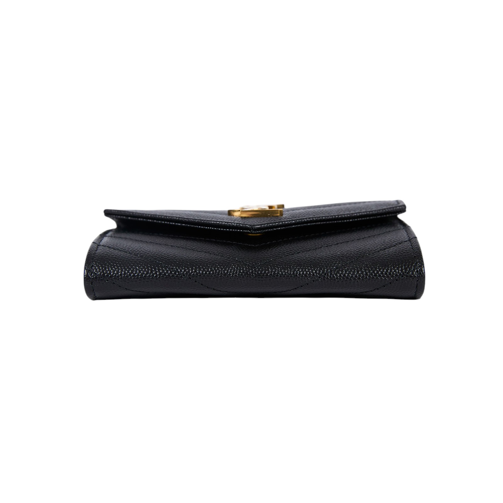 聖羅蘭 YSL SAINT LAURENT 錢包 卡片夾  黑金魚子醬卡包 原廠盒子/防塵袋