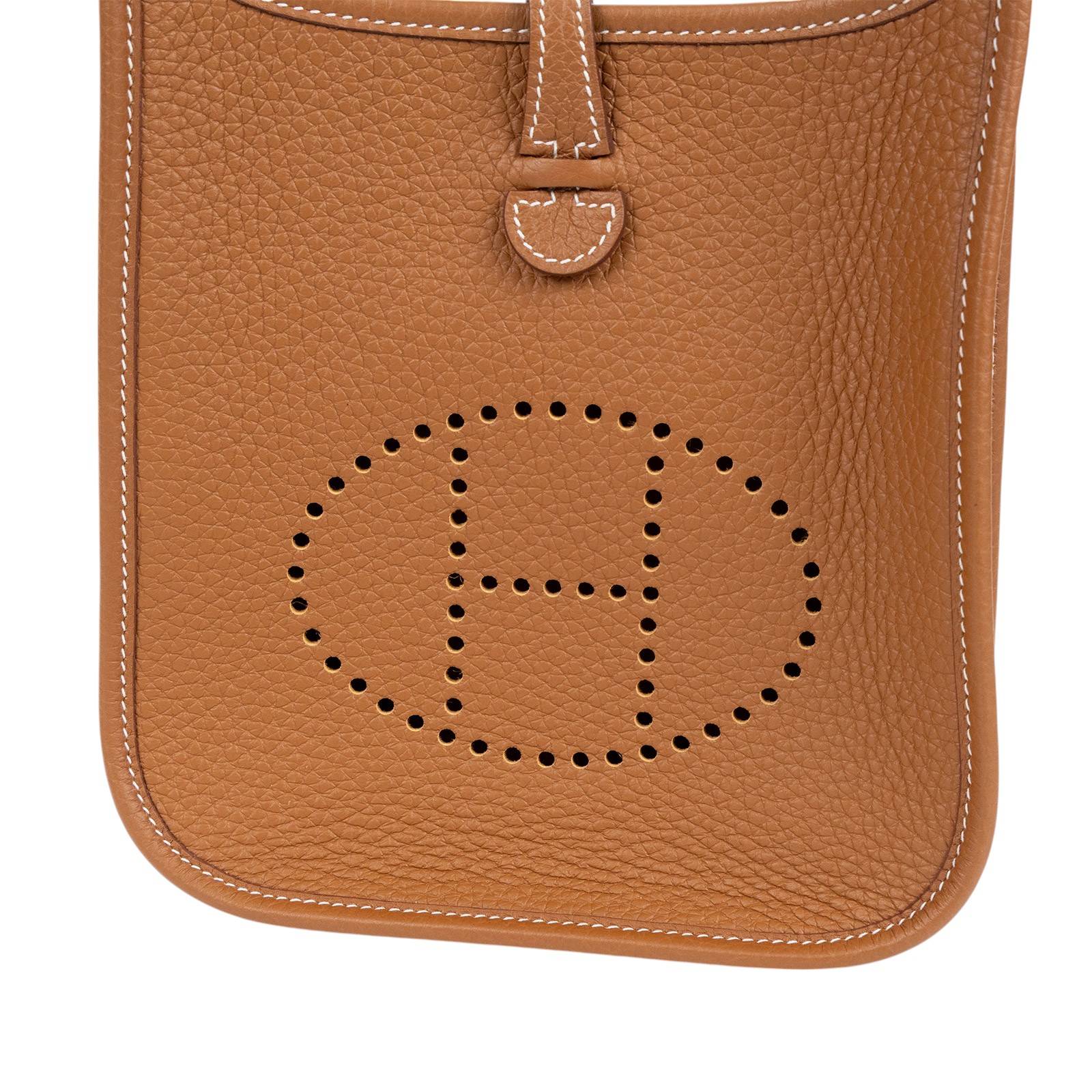 愛馬仕 Hermès Evelyne Bag Mini 伊芙琳包 Evelyne 16 EV16 U刻 金棕拼黃EVELYNE MINI 原廠盒子/防塵袋