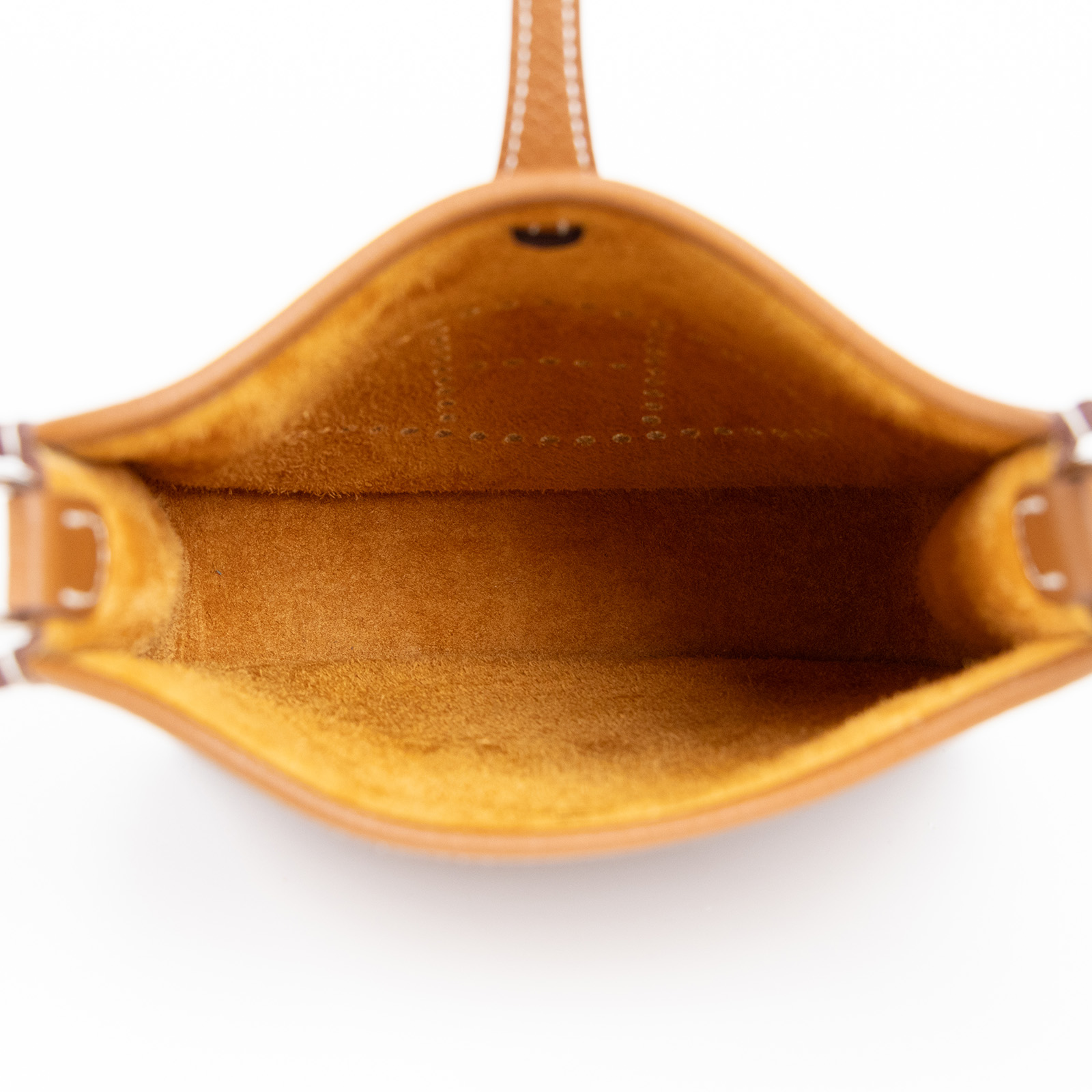 愛馬仕 Hermès Evelyne Bag Mini 伊芙琳包 Evelyne 16 EV16 U刻 金棕拼黃EVELYNE MINI 原廠盒子/防塵袋