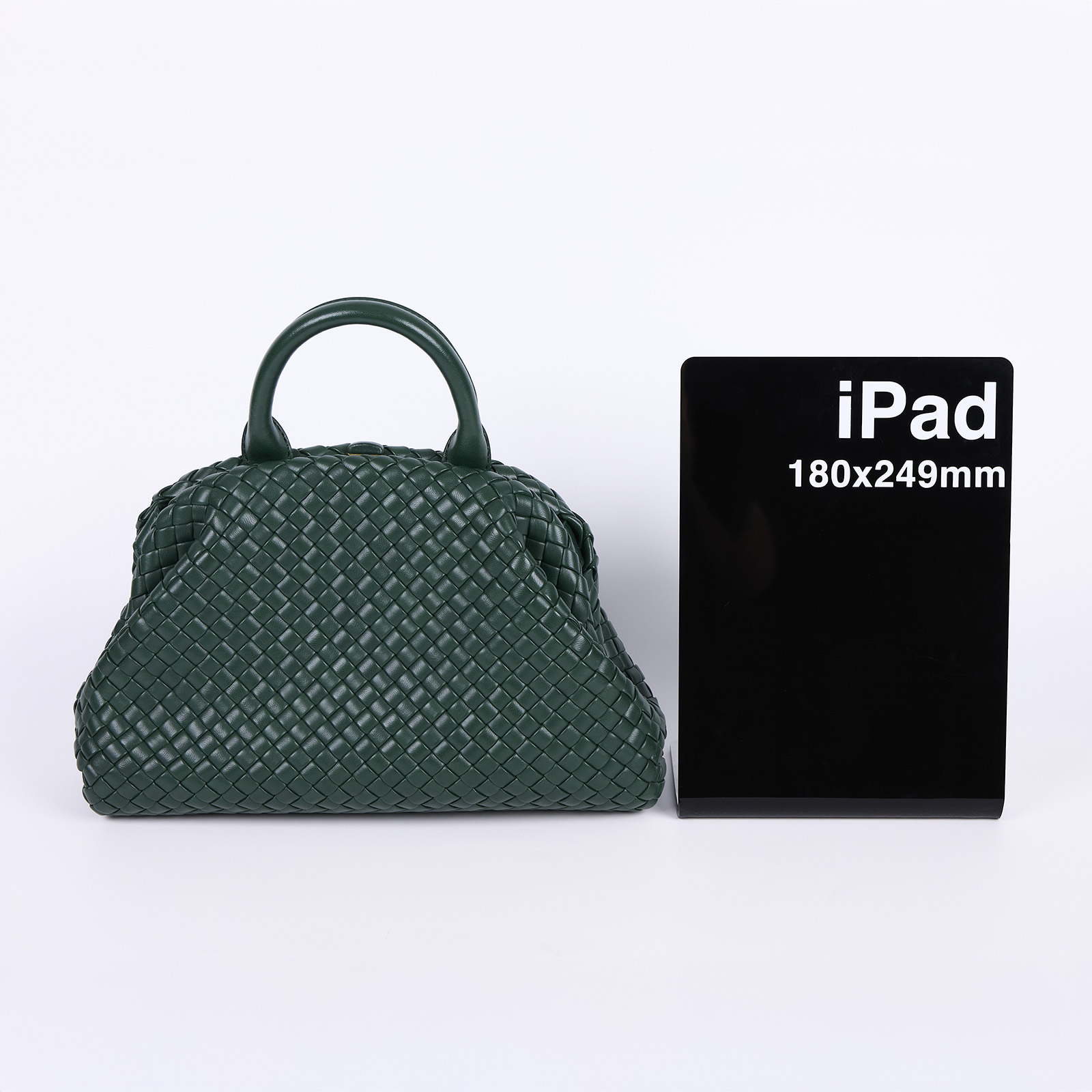 寶緹嘉 BOTTEGA VENETA Handle 手提包 小型 691188 綠編織HANDLE 小號 防塵袋/背帶