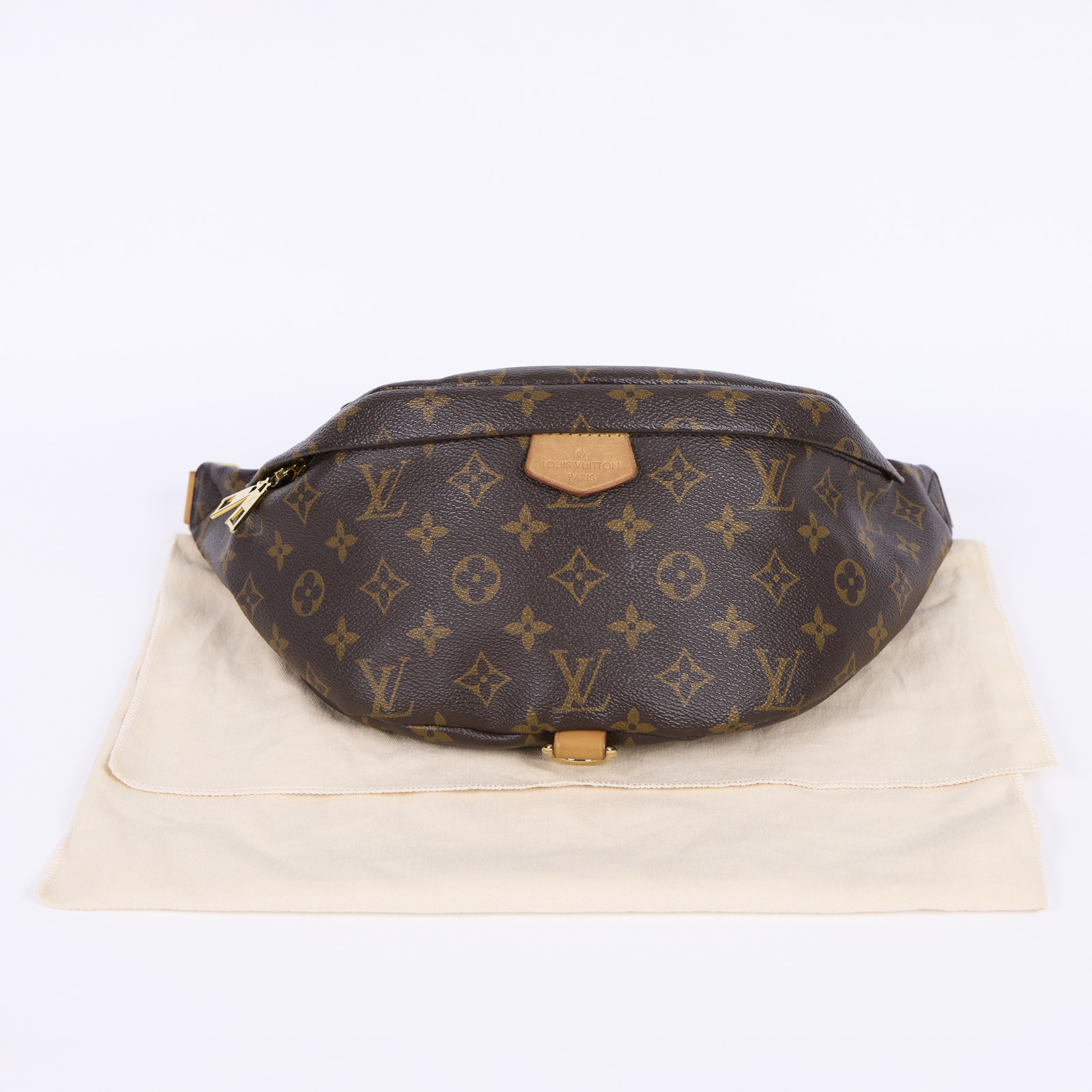 路易威登 LOUIS VUITTON Bumbag 經典帆布 腰包 斜跨包 M43644 原花腰包 防塵袋