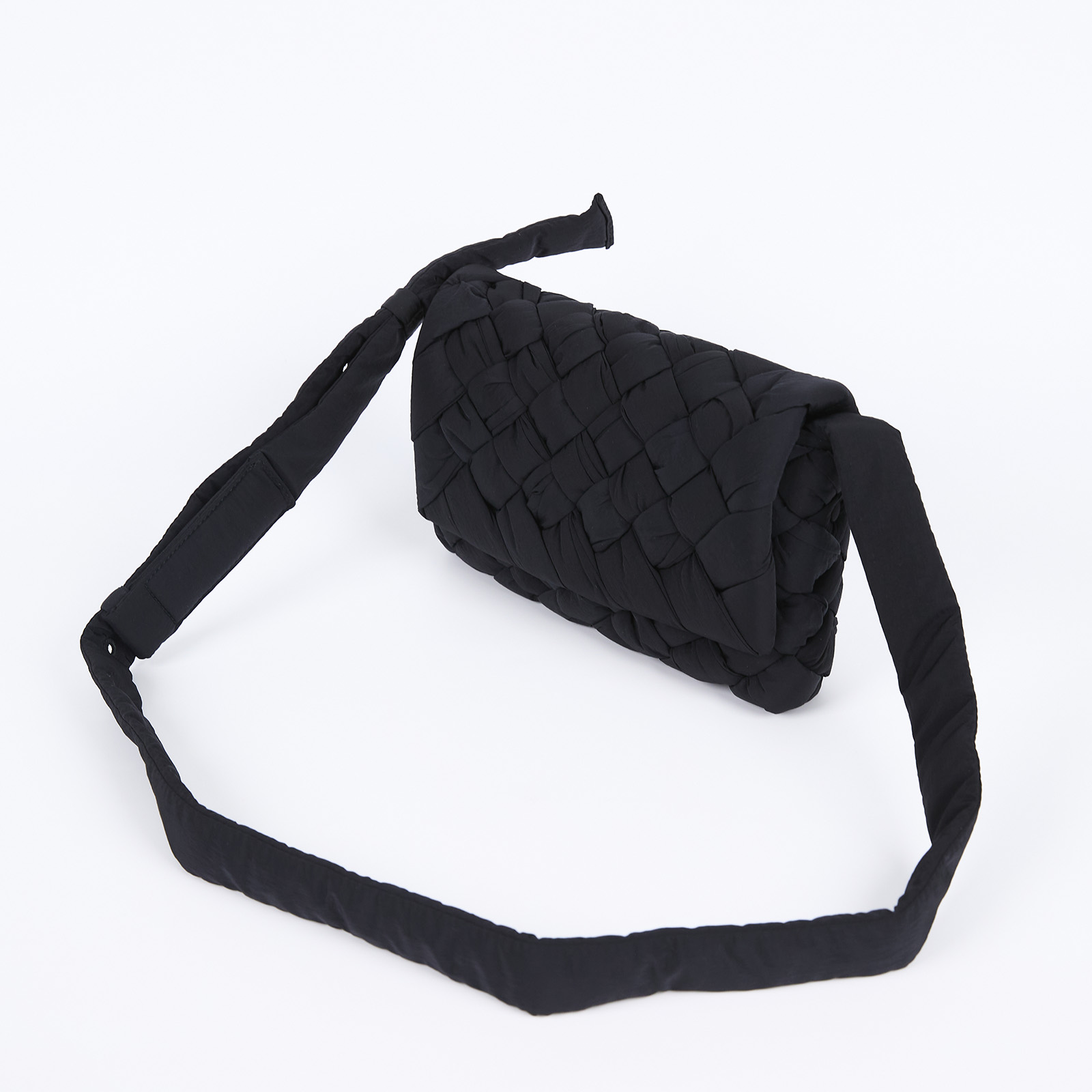 寶緹嘉 BOTTEGA VENETA Small Rumple 郵差包 795498 黑尼龍RUMPLE SMALL 防塵袋