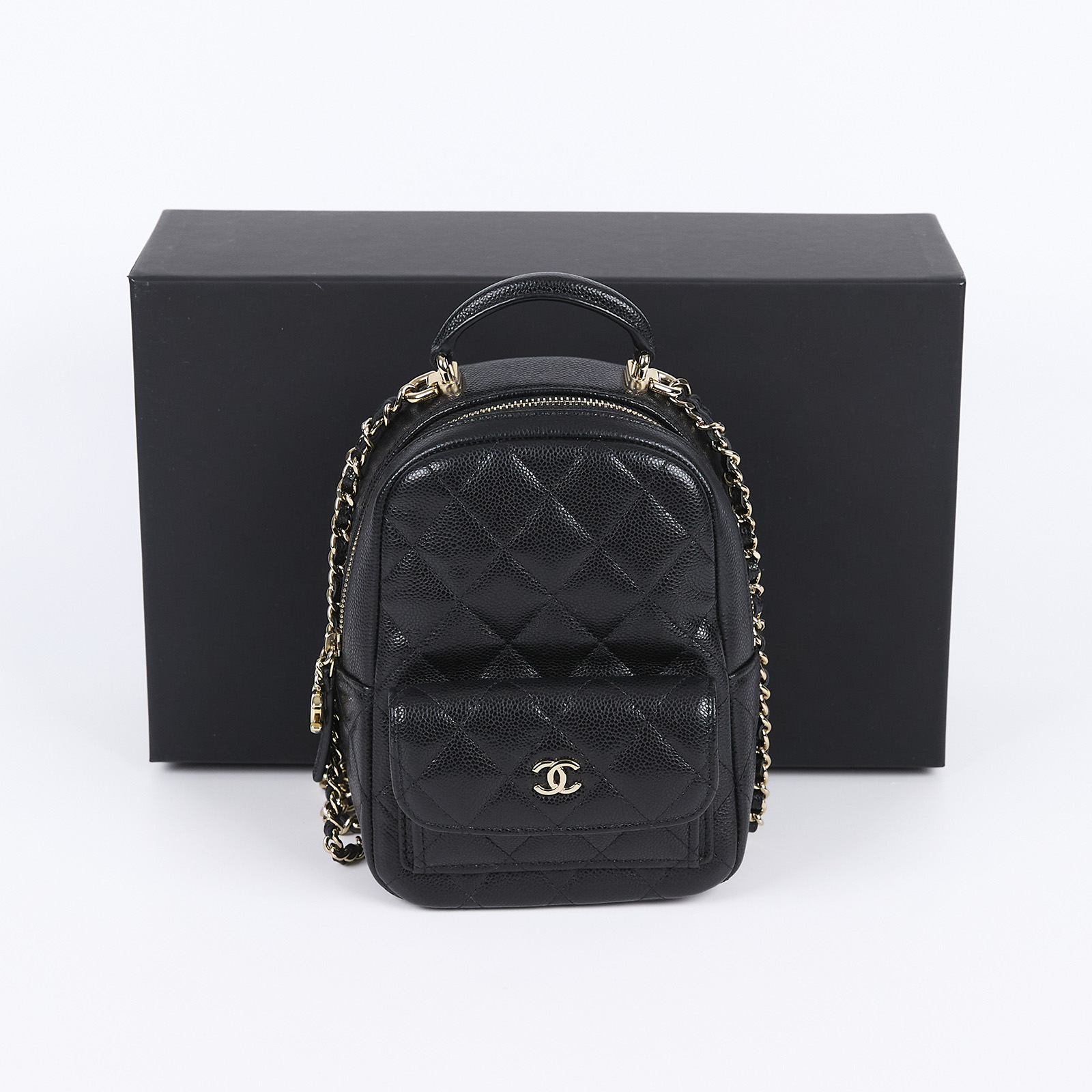 香奈兒 CHANEL 經典 迷你 後背包 AP3753 晶片款 黑荔枝經典後背包MINI 原廠盒子