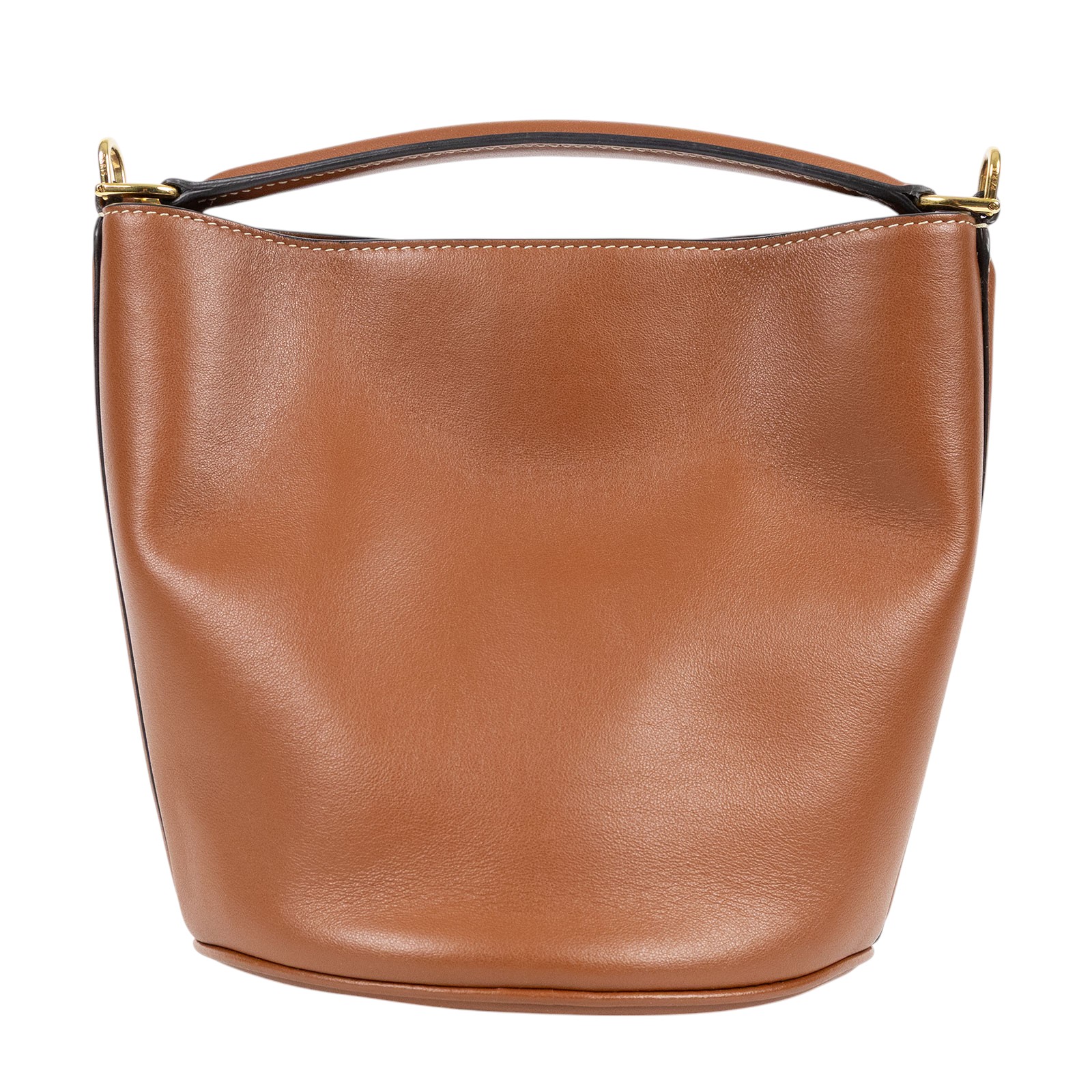 思琳 CELINE Teen Bucket 16 光滑牛皮革 水桶包 197573CR4 棕水桶包 TEEN bucket16 防塵袋
