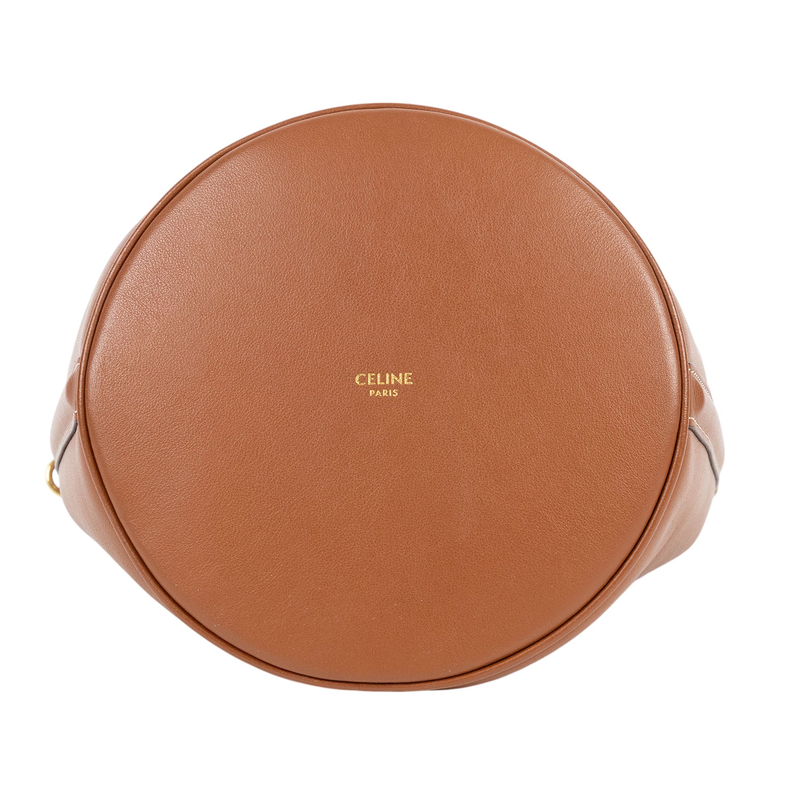 思琳 CELINE Teen Bucket 16 光滑牛皮革 水桶包 197573CR4 棕水桶包 TEEN bucket16 防塵袋