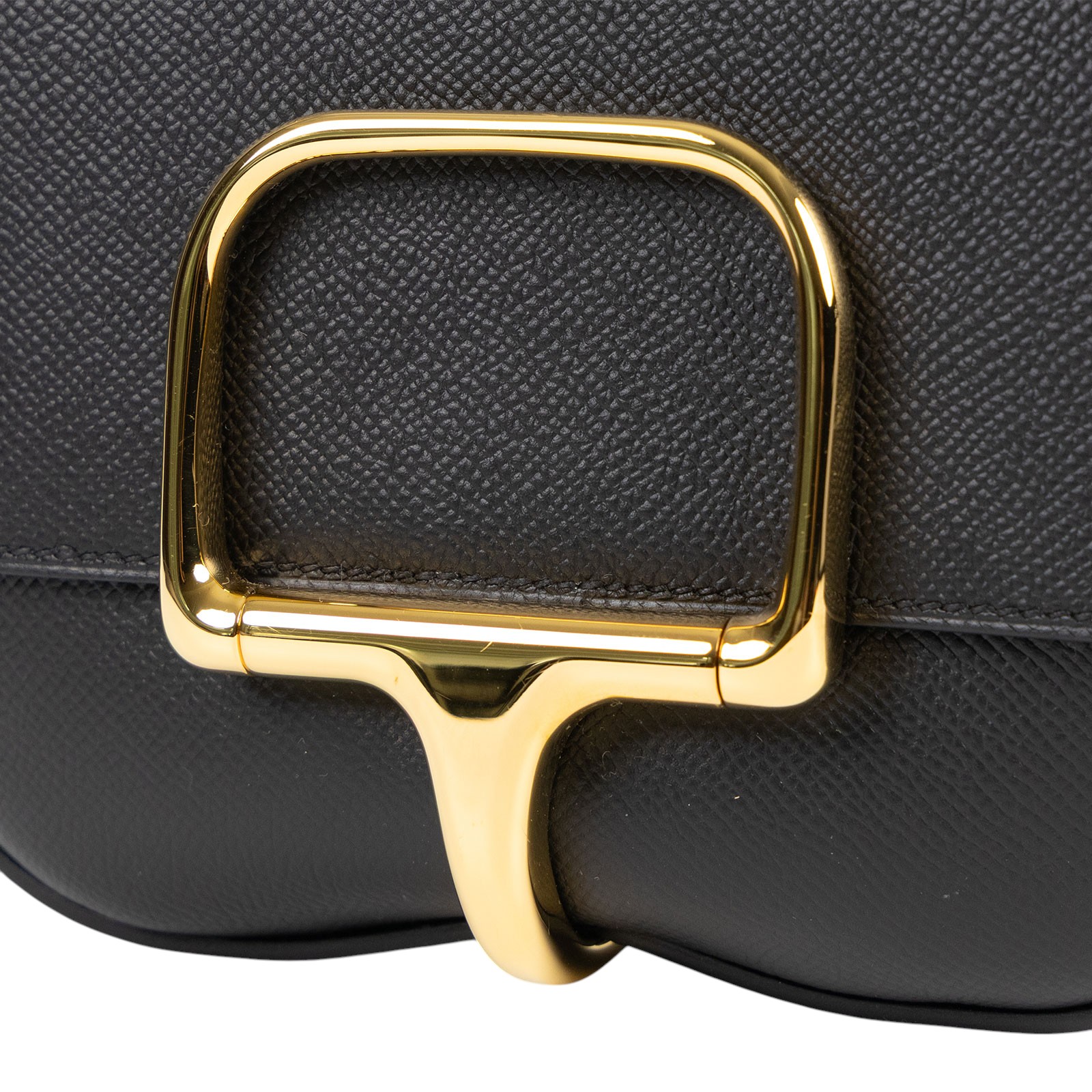 愛馬仕 Hermès Della Cavalleria 迷你 肩背包 DCMINI U刻 黑　DELLA　Cavalleria Epsom 防塵袋
