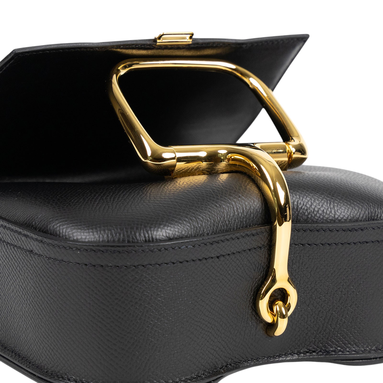愛馬仕 Hermès Della Cavalleria 迷你 肩背包 DCMINI U刻 黑　DELLA　Cavalleria Epsom 防塵袋