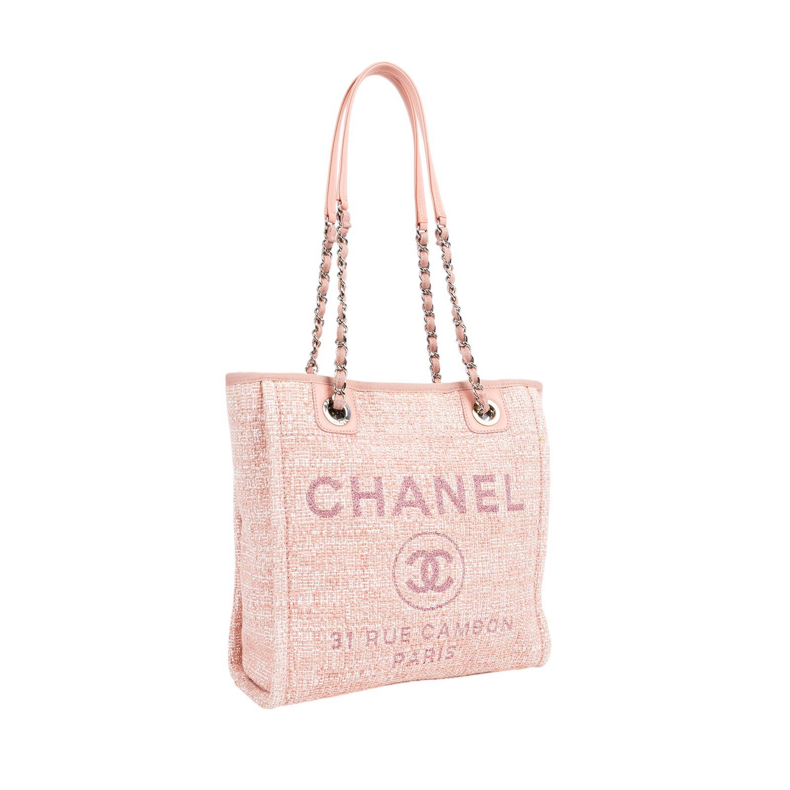 香奈兒 CHANEL 海灘包 迷你  25開粉海灘包 小款 保證卡