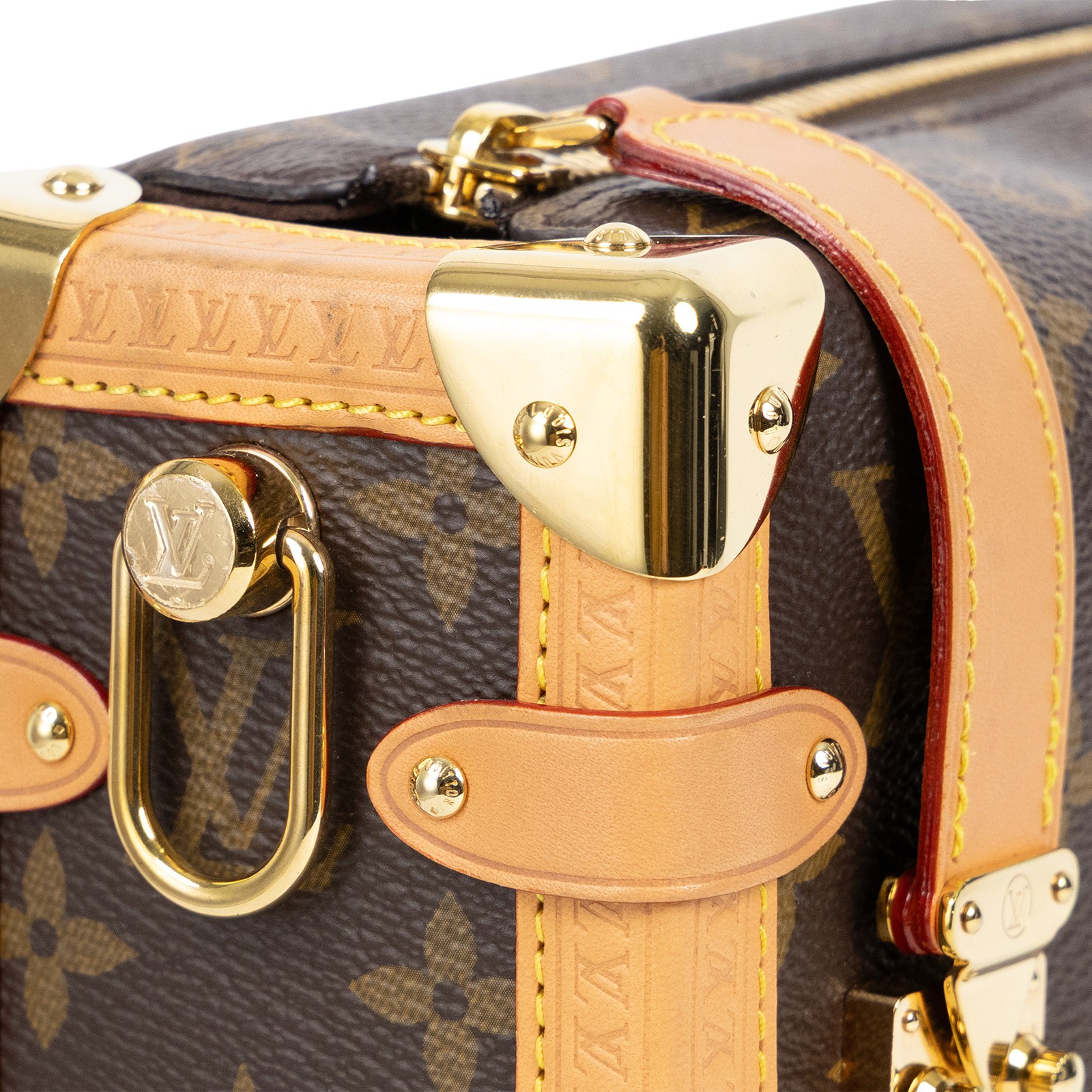 路易威登 LOUIS VUITTON Side Trunk MM 老花 手提 肩背 箱包 M46358 晶片款  原廠盒子/防塵袋/背帶