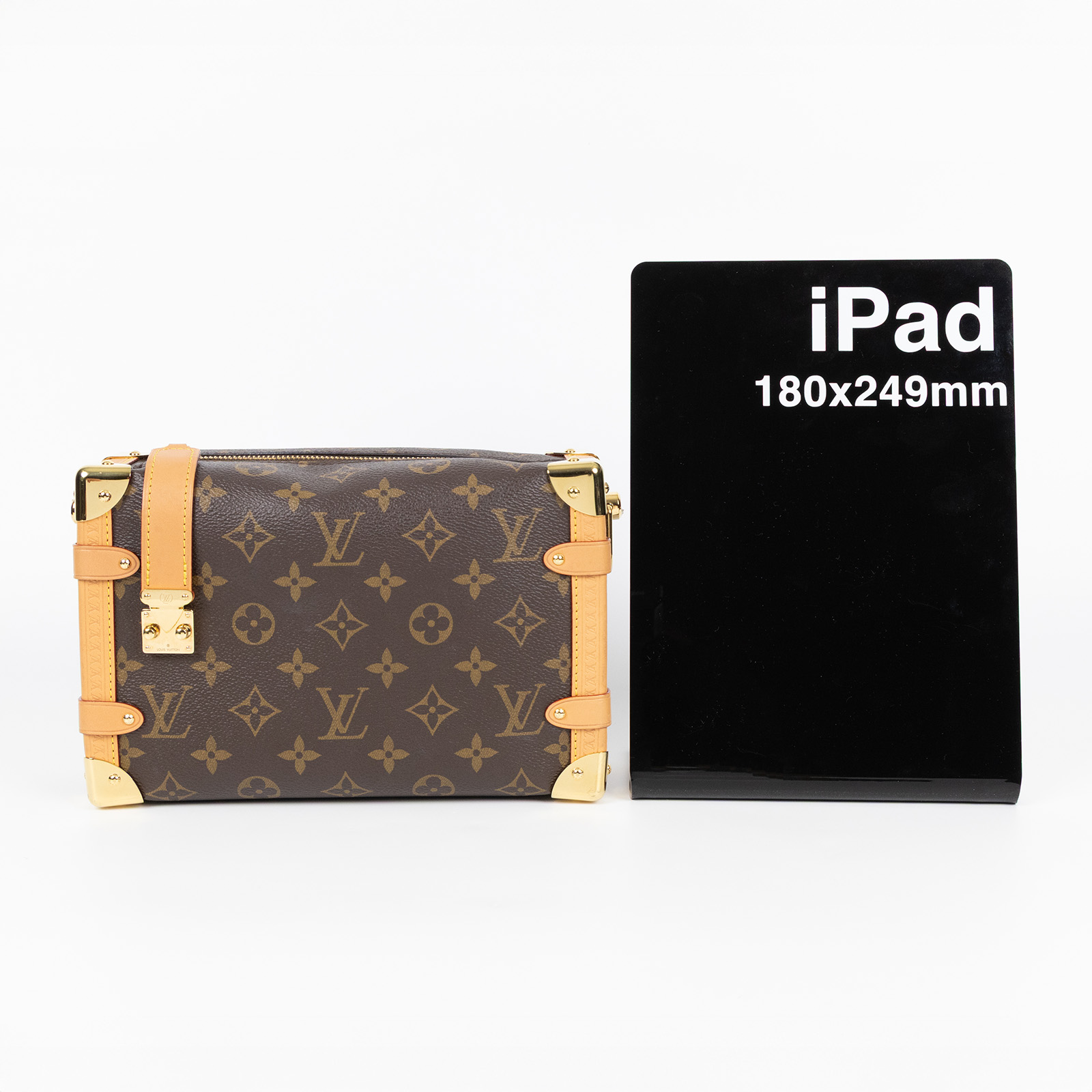 路易威登 LOUIS VUITTON Side Trunk MM 老花 手提 肩背 箱包 M46358 晶片款  原廠盒子/防塵袋/背帶