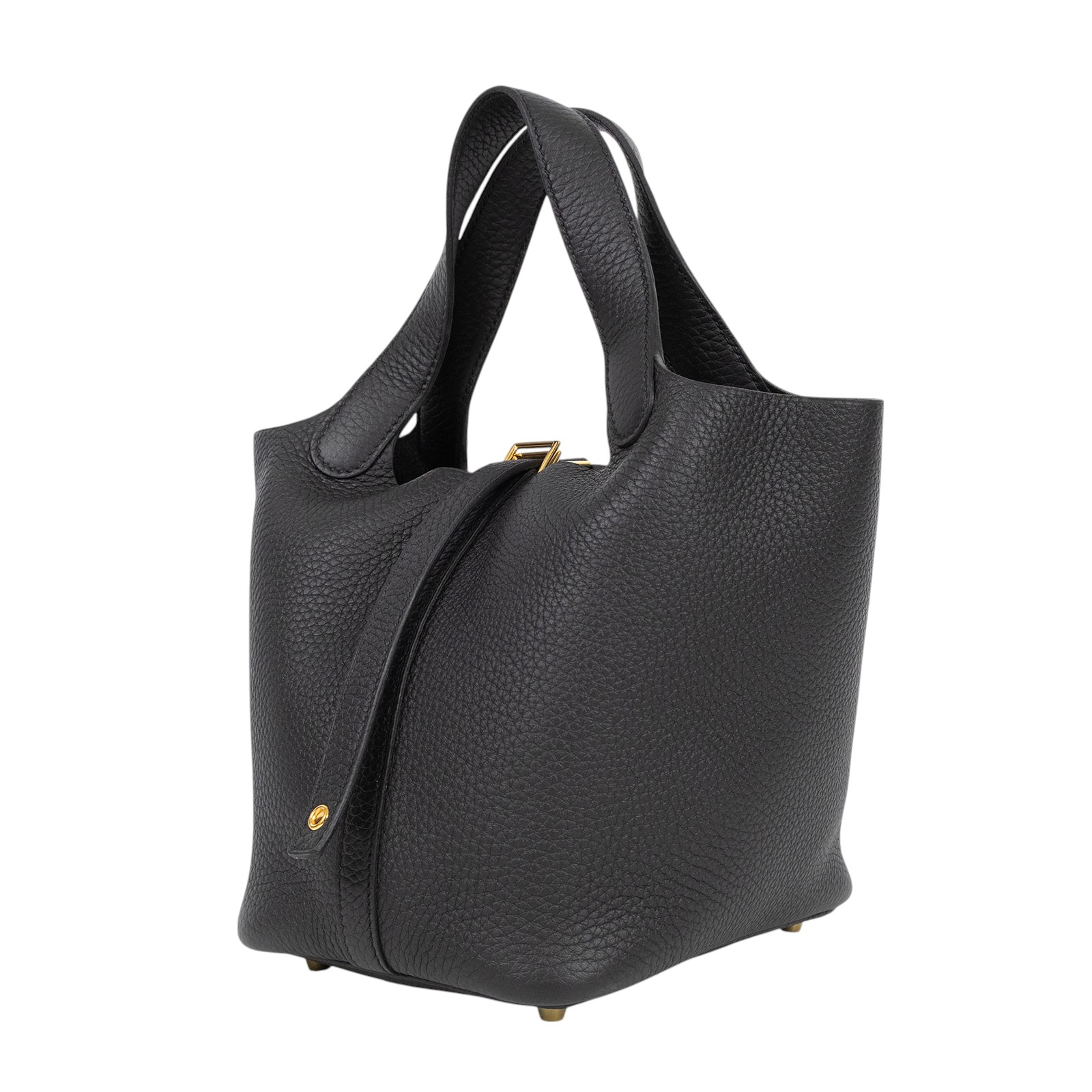 愛馬仕 Hermès Picotin Lock 18 菜籃子包 PT18 U刻 黑金PICOTIN 18 原廠盒子/防塵袋/鎖組