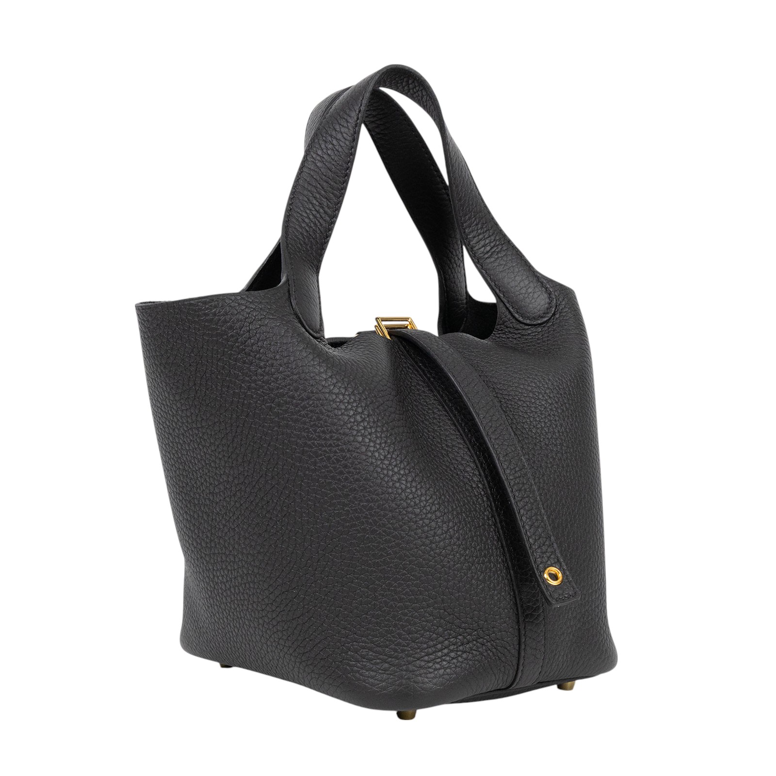 愛馬仕 Hermès Picotin Lock 18 菜籃子包 PT18 U刻 黑金PICOTIN 18 原廠盒子/防塵袋/鎖組
