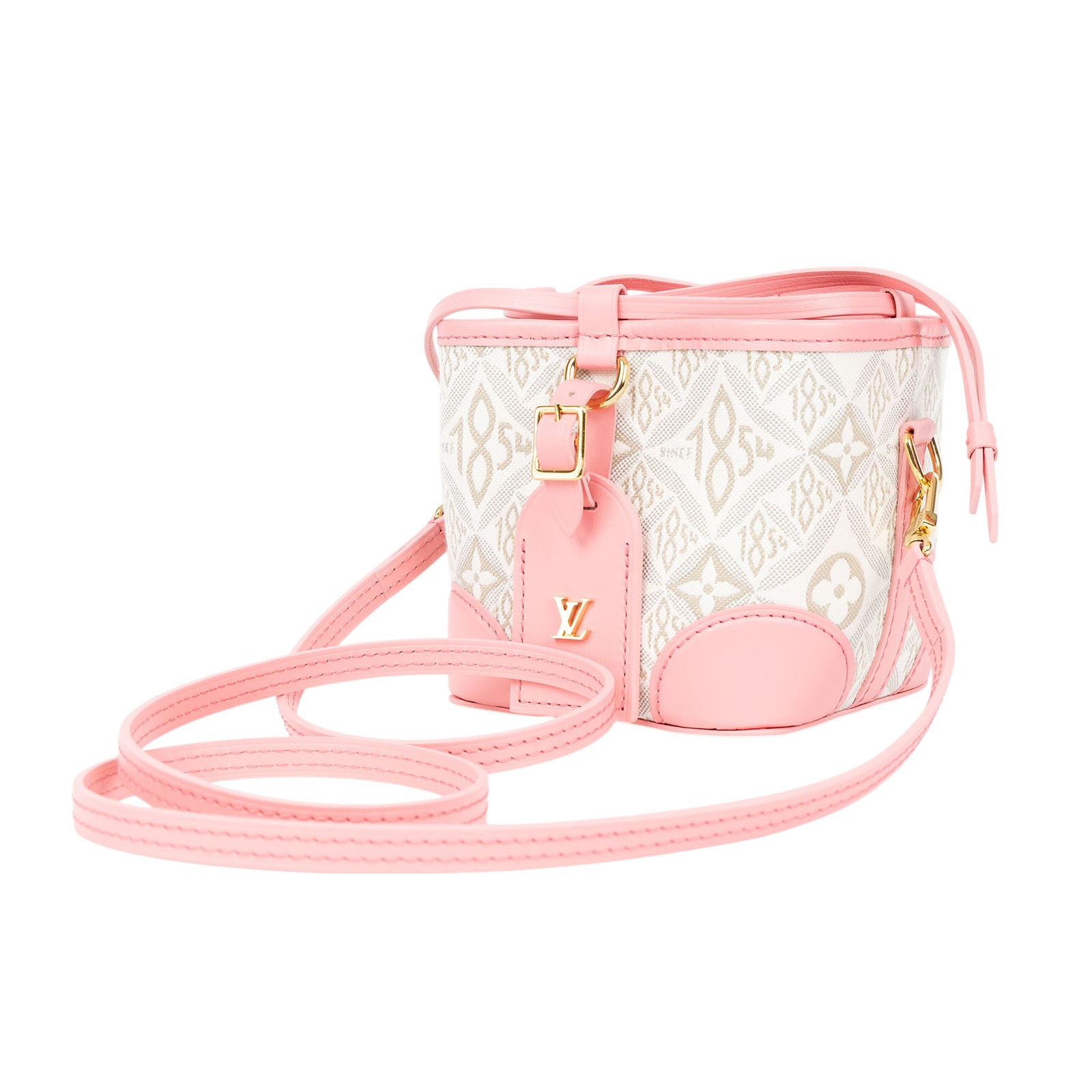 路易威登 LOUIS VUITTON Noé Purse 束口水桶包 M81112 晶片款 粉色1854系列NOÉ PURSE水桶小包 無附屬品