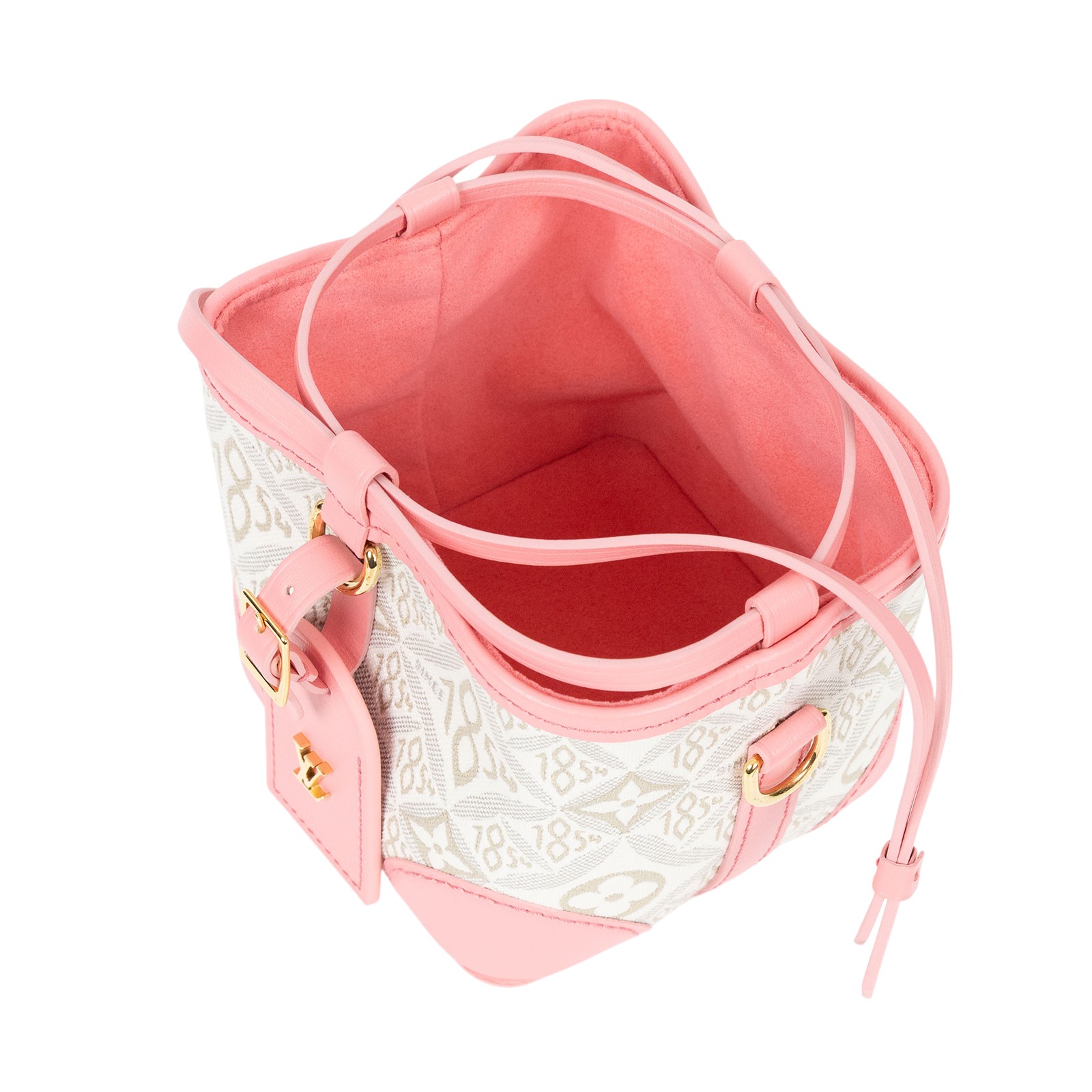 路易威登 LOUIS VUITTON Noé Purse 束口水桶包 M81112 晶片款 粉色1854系列NOÉ PURSE水桶小包 無附屬品