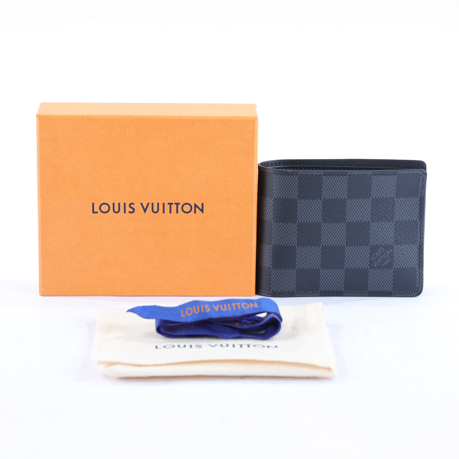 路易威登 LOUIS VUITTON Multiple 棋盤格 錢包 短夾 N62663 晶片款 黑棋盤二折短夾 原廠盒子/防塵袋