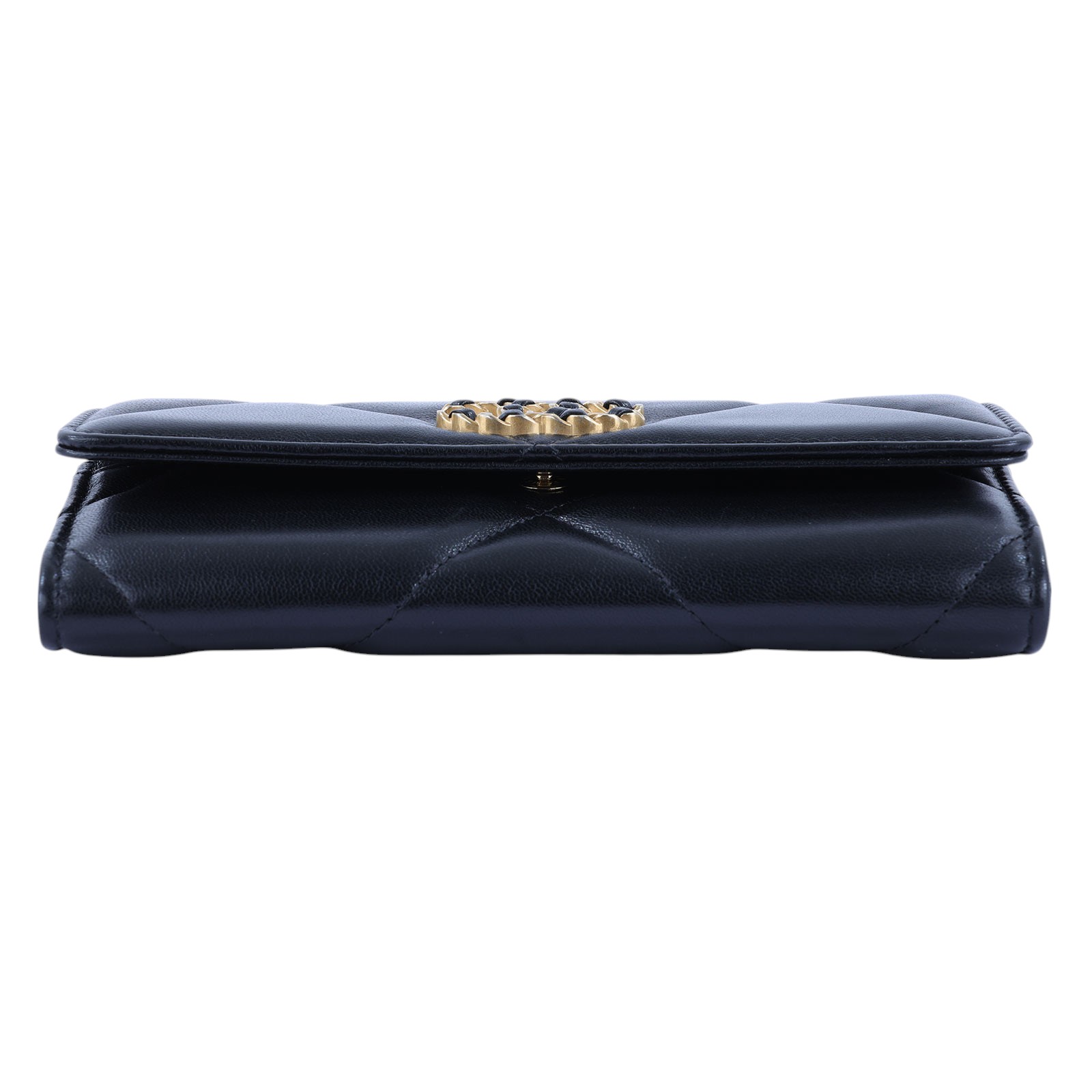 香奈兒 CHANEL 19 拉鍊 零錢 翻蓋 中夾 AP2700 黑19中夾 防塵袋/原廠盒子