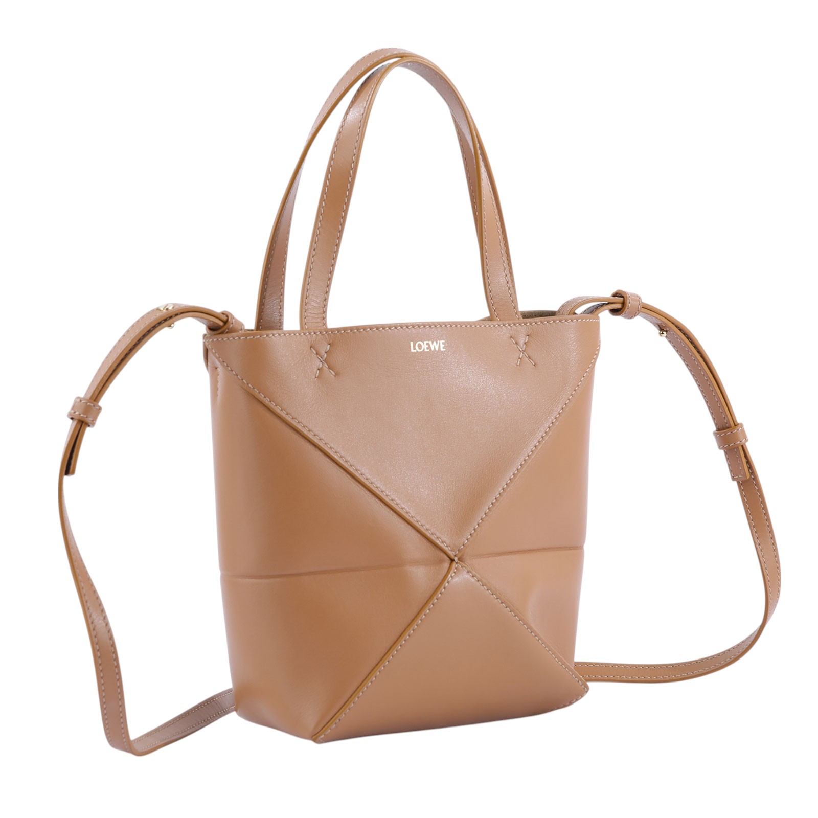 羅意威 LOEWE Mini Puzzle Fold Tote 肩背 手提包 迷你 A657V25X01 焦糖PUZZLE FOLD MINI 防塵袋