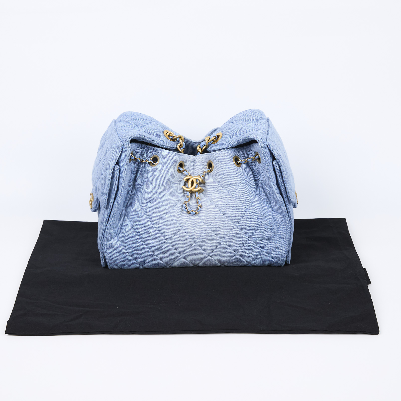 香奈兒 CHANEL 25 小型包 AS5293 晶片款 單寧金25包 小號 防塵袋