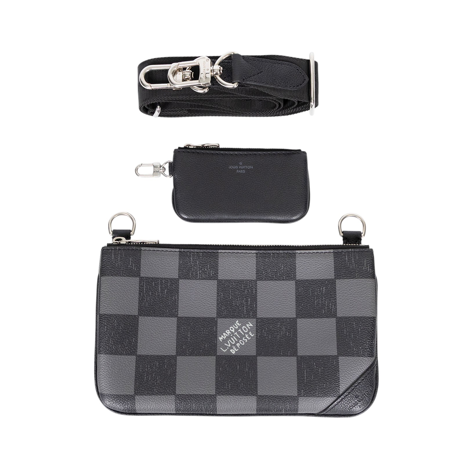 路易威登 LOUIS VUITTON Trio 肩背 郵差包 N80401 晶片款 大黑棋盤TRIO 原廠盒子/防塵袋