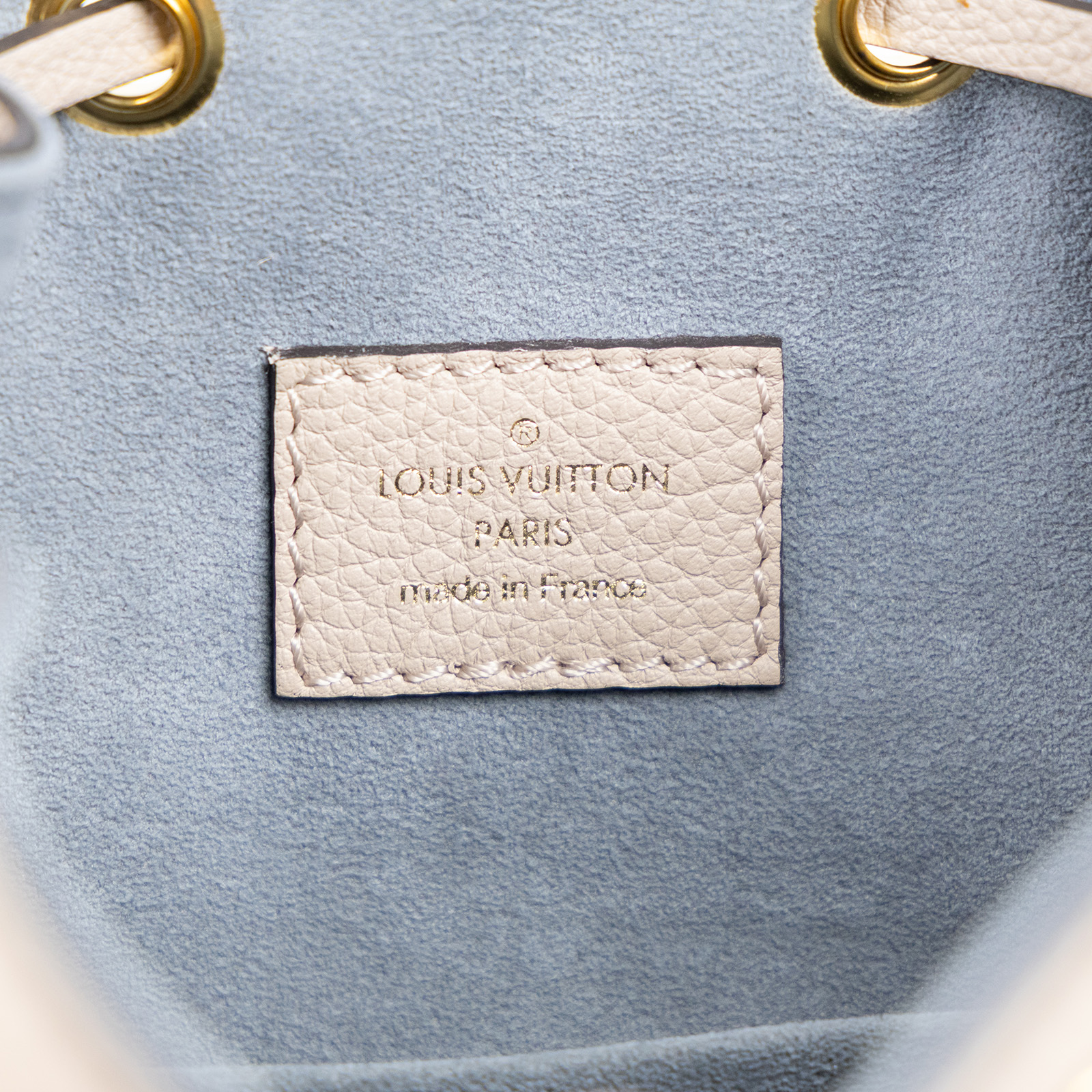 路易威登 LOUIS VUITTON Lockme 水桶包 香檳袋 M57688 晶片款 灰褐LOCKME水桶包 防塵袋/背帶/購買證明