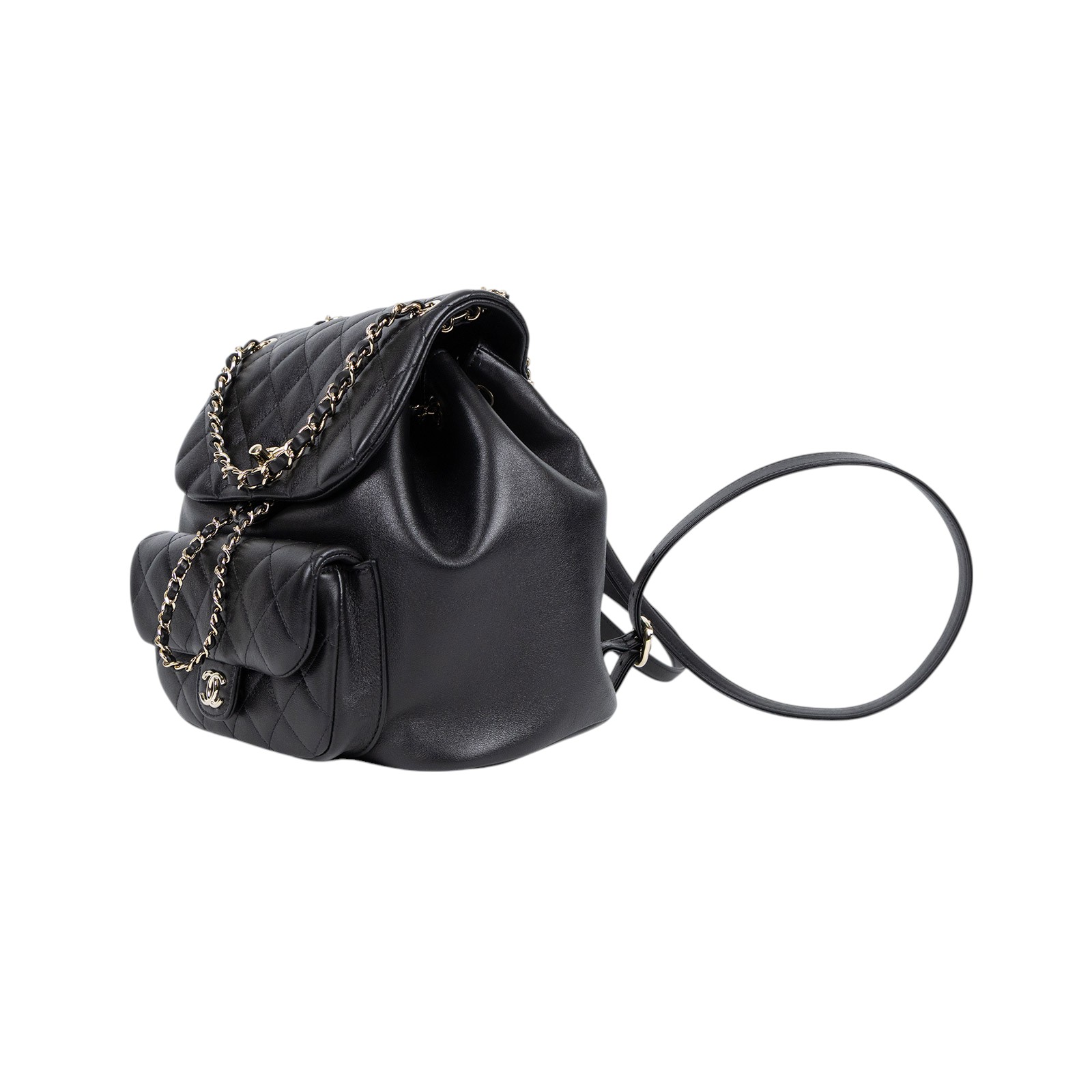 香奈兒 CHANEL Duma 後背包  晶片款 黑DUMA後背包 無附屬品
