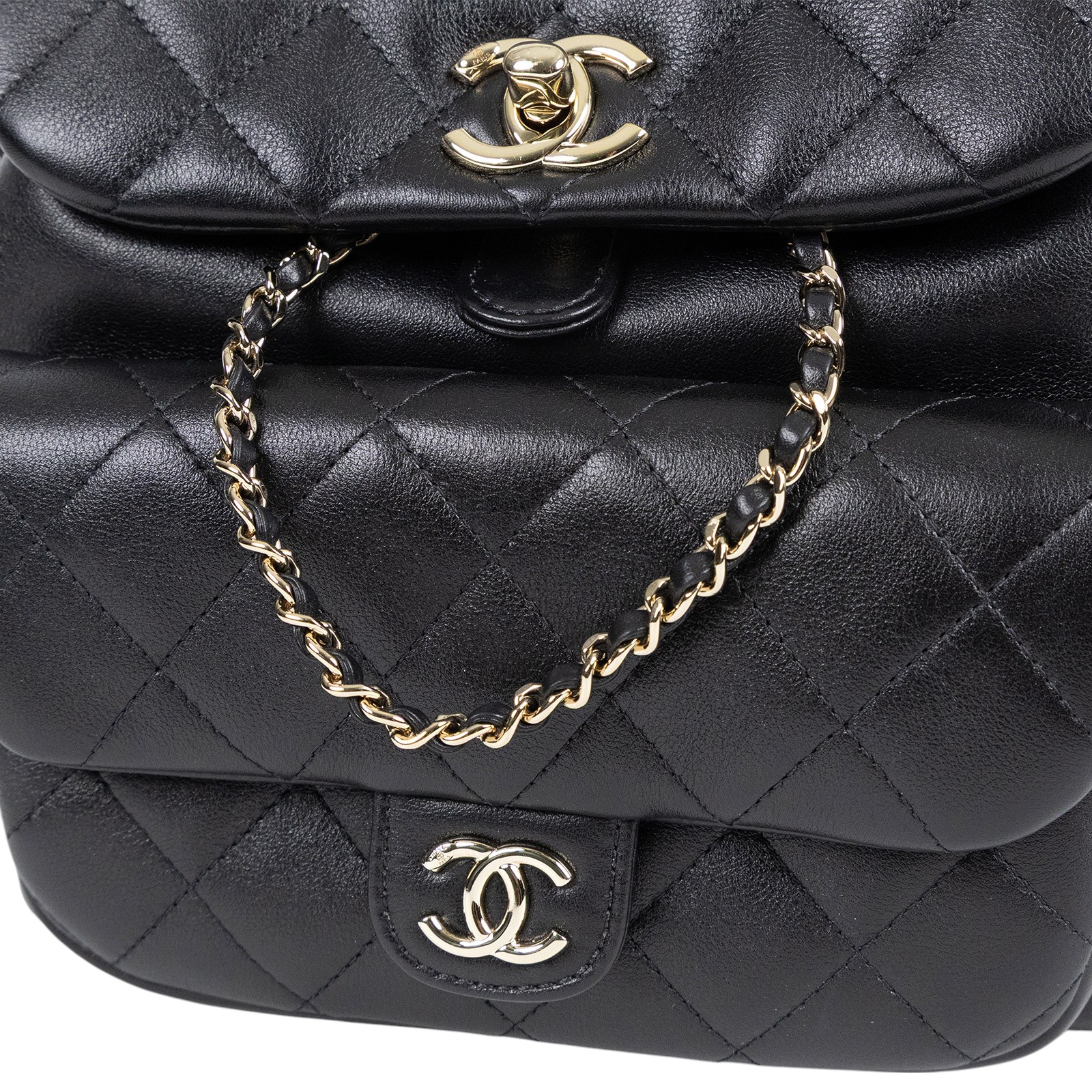 香奈兒 CHANEL Duma 後背包  晶片款 黑DUMA後背包 無附屬品