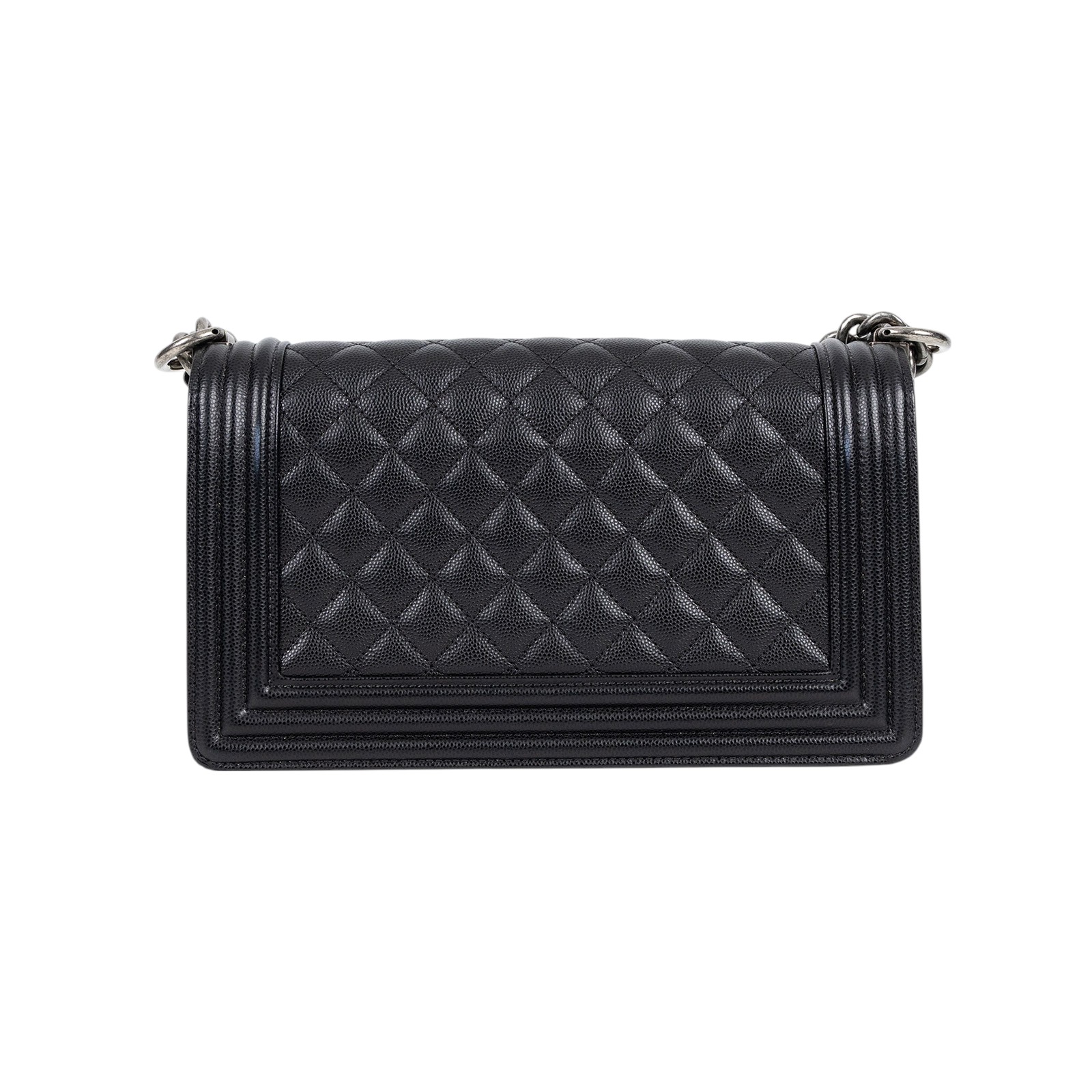 香奈兒 CHANEL Boy 25 口蓋包 A67086 28開黑銀荔枝BOY25 無附屬品