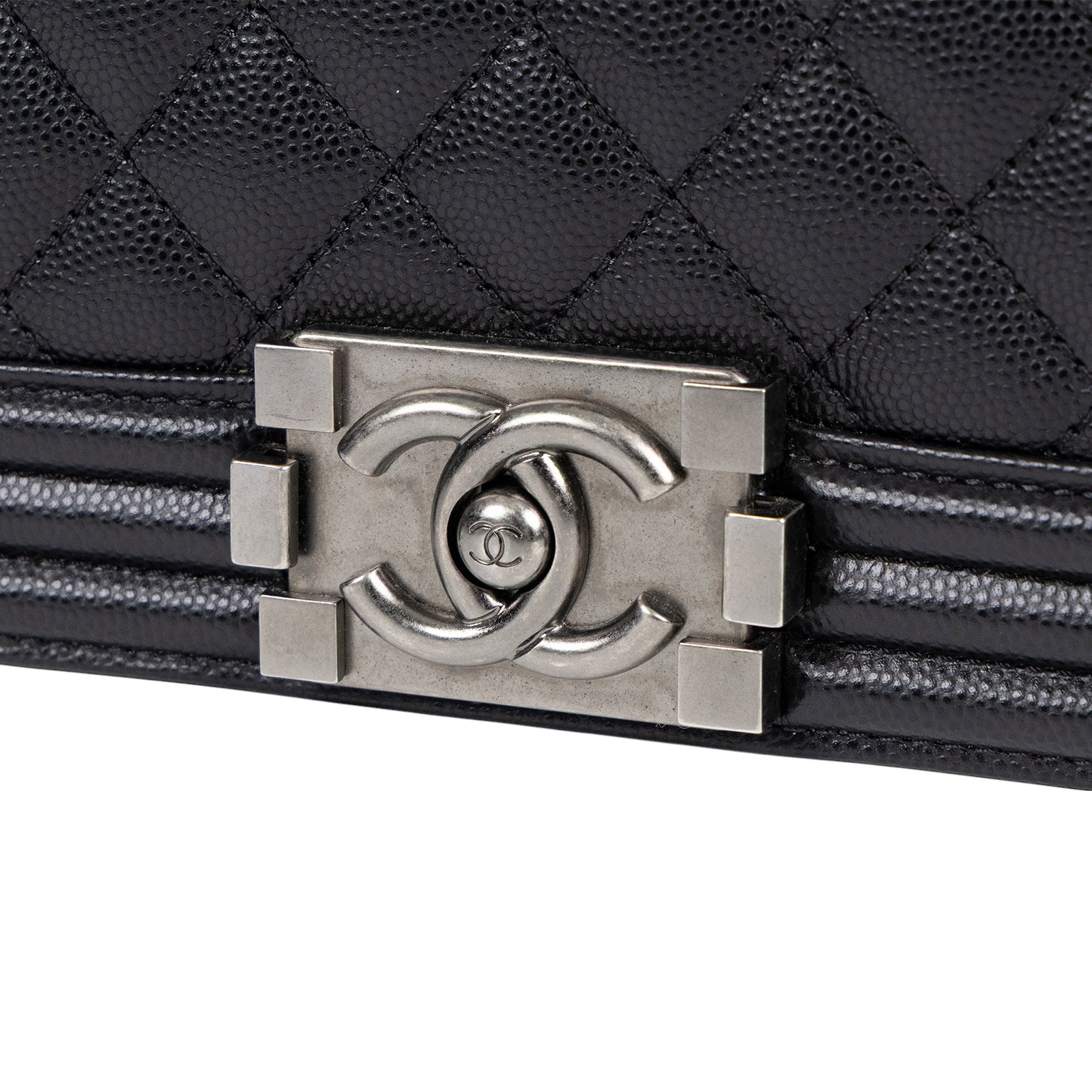 香奈兒 CHANEL Boy 25 口蓋包 A67086 28開黑銀荔枝BOY25 無附屬品