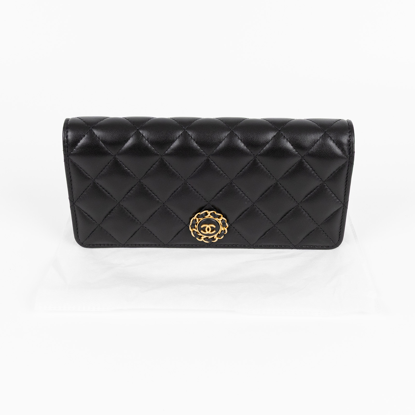 香奈兒 CHANEL VIC禮 手拿包  黑手拿包 無附屬品