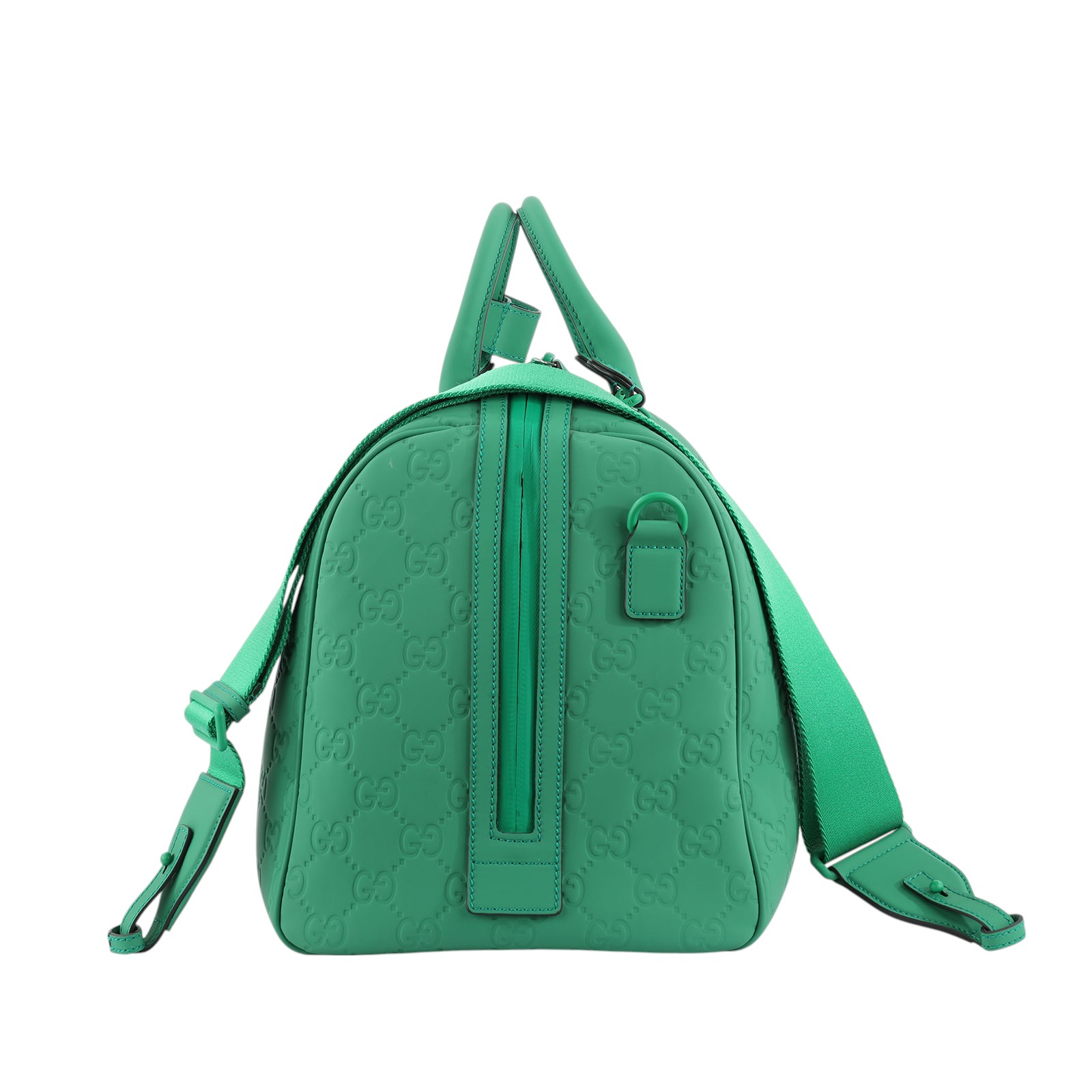 古馳 GUCCI 旅行袋 中型 771235 綠壓紋行李袋 防塵袋/背帶