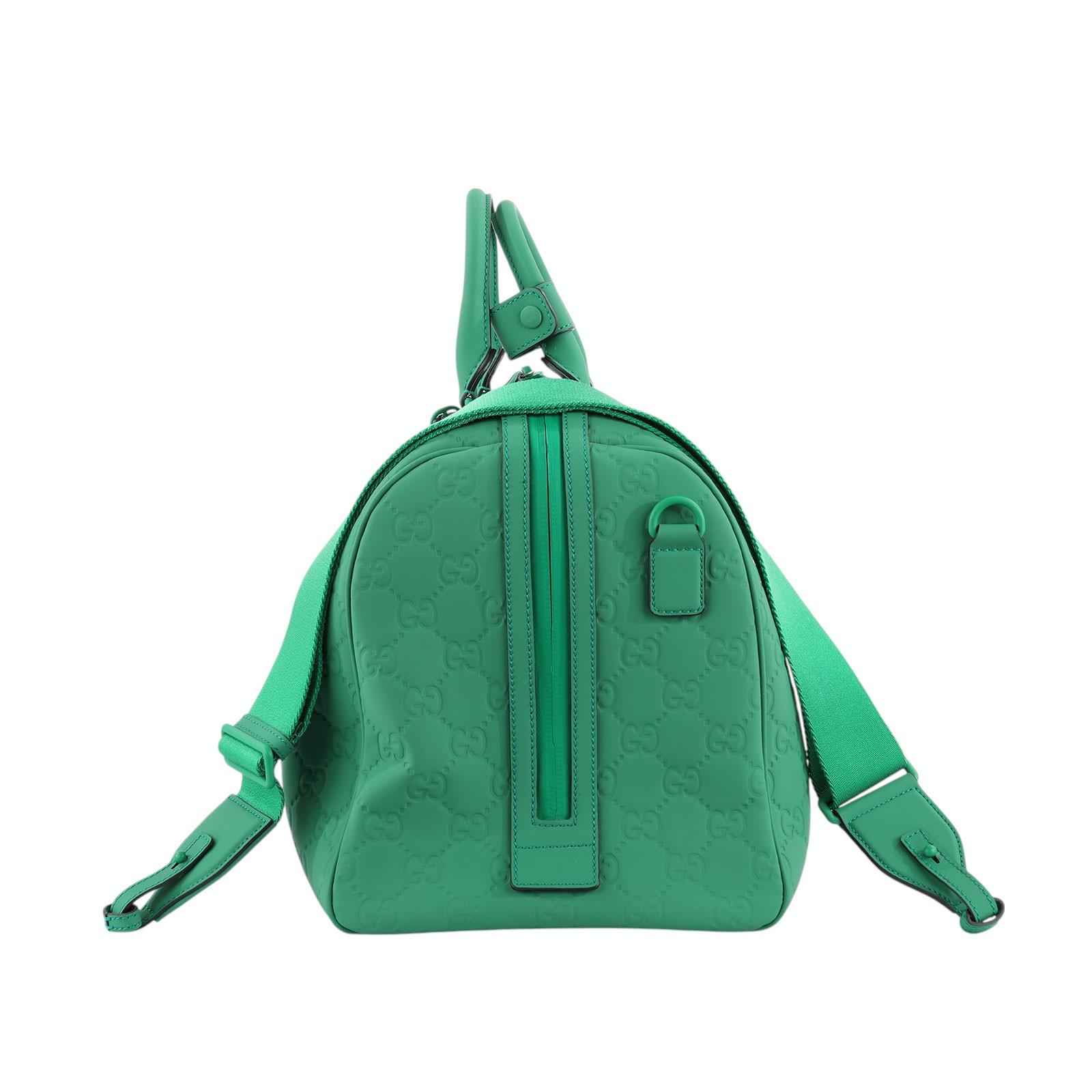 古馳 GUCCI 旅行袋 中型 771235 綠壓紋行李袋 防塵袋/背帶