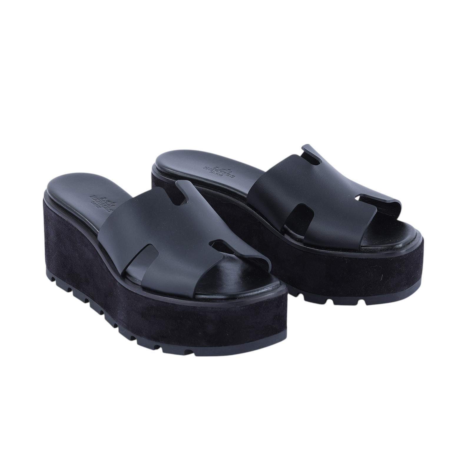 愛馬仕 Hermès Eze 30 sandal 涼鞋 H222144Zv02380 CL222144Z2205 黑H厚底拖#38 原廠盒子/防塵袋