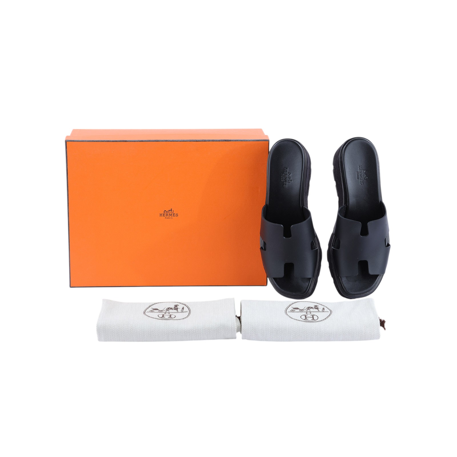 愛馬仕 Hermès Eze 30 sandal 涼鞋 H222144Zv02380 CL222144Z2205 黑H厚底拖#38 原廠盒子/防塵袋