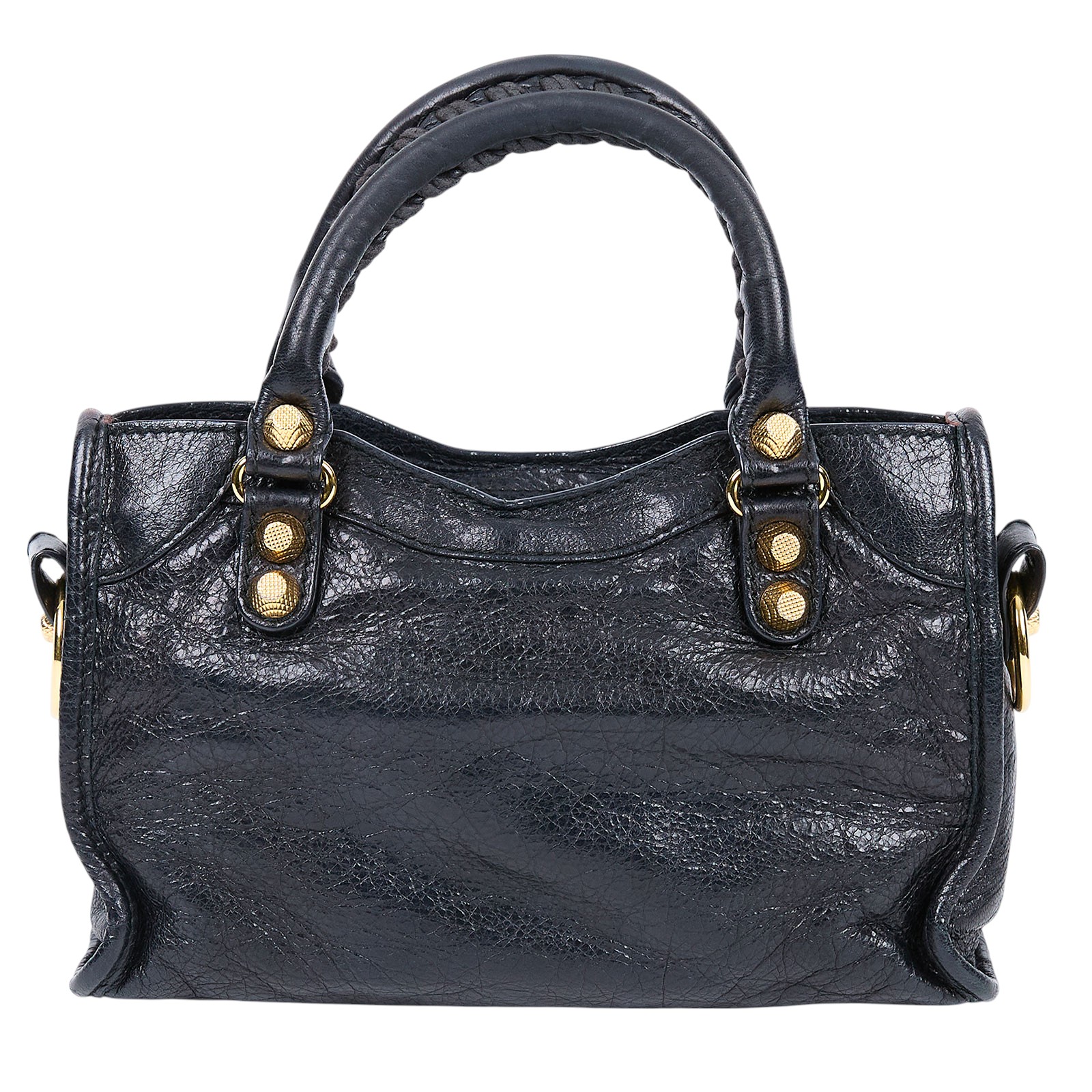巴黎世家 BALENCIAGA Giant Mini City 手提 機車包 309544D94JG 黑金MINI CITY 防塵袋/鏡子