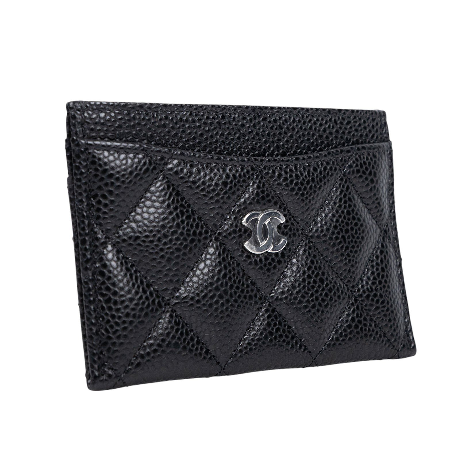香奈兒 CHANEL CC LOGO 經典卡片夾 AP0213 黑金荔枝卡夾 原廠盒子