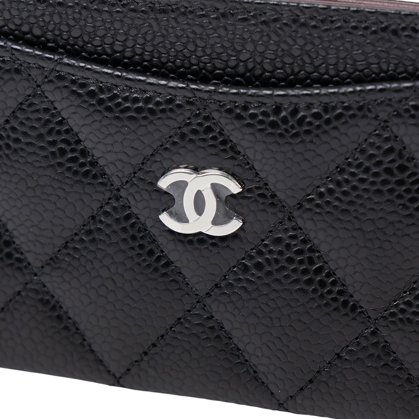 香奈兒 CHANEL CC LOGO 經典卡片夾 AP0213 黑金荔枝卡夾 原廠盒子