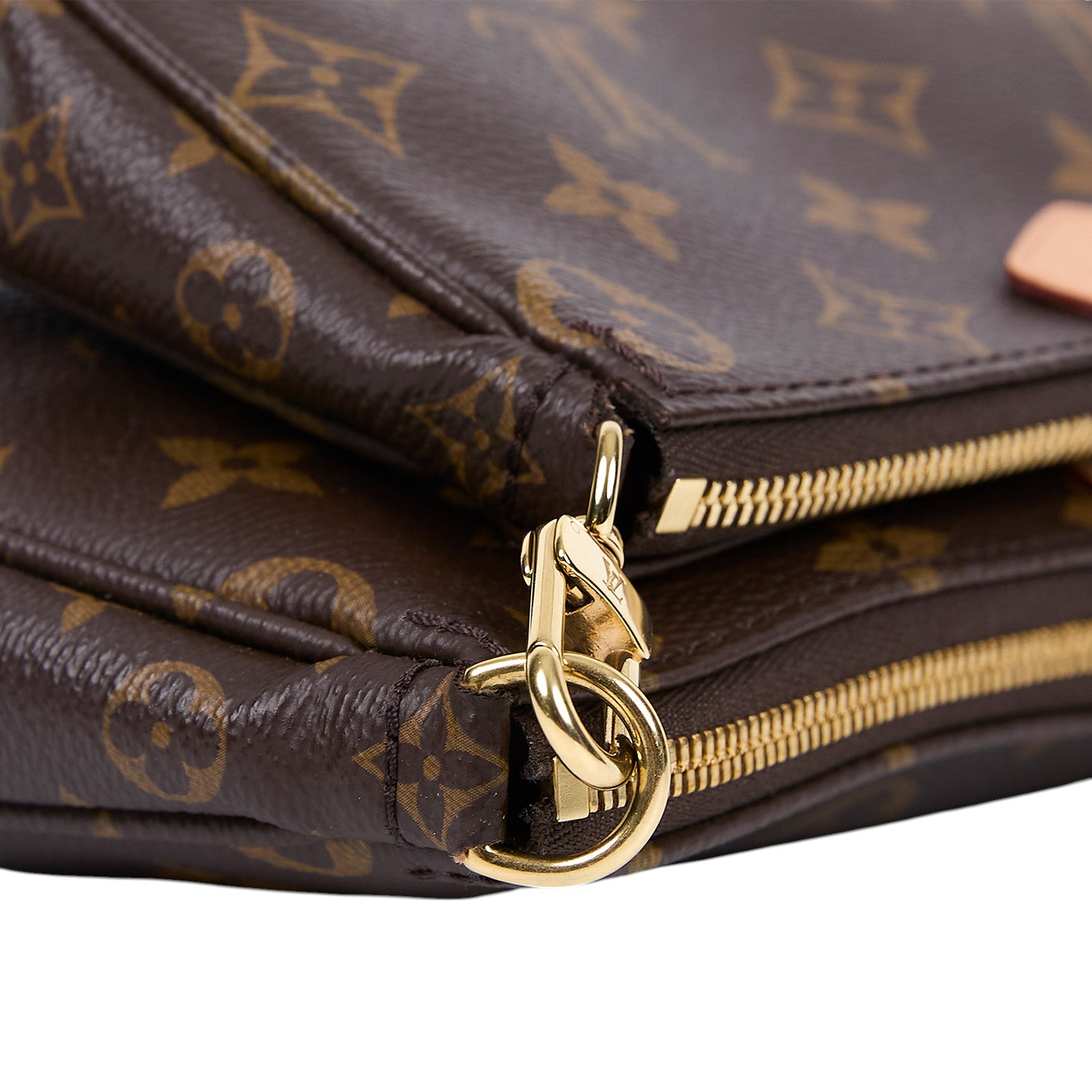路易威登 LOUIS VUITTON Multi Pochette Accessoires 淺粉 三合一 肩背 方包 M44840 晶片款  防塵袋