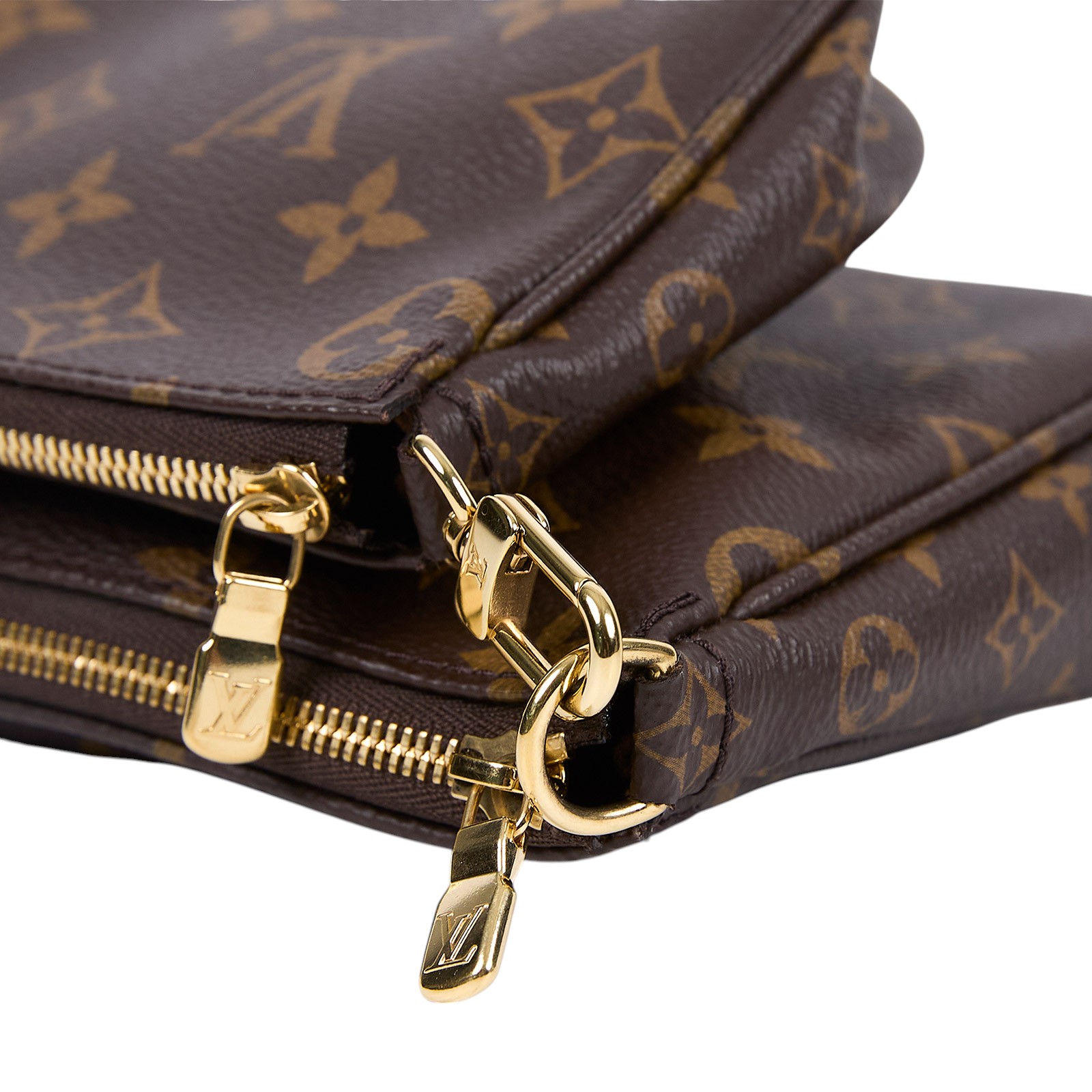 路易威登 LOUIS VUITTON Multi Pochette Accessoires 淺粉 三合一 肩背 方包 M44840 晶片款  防塵袋