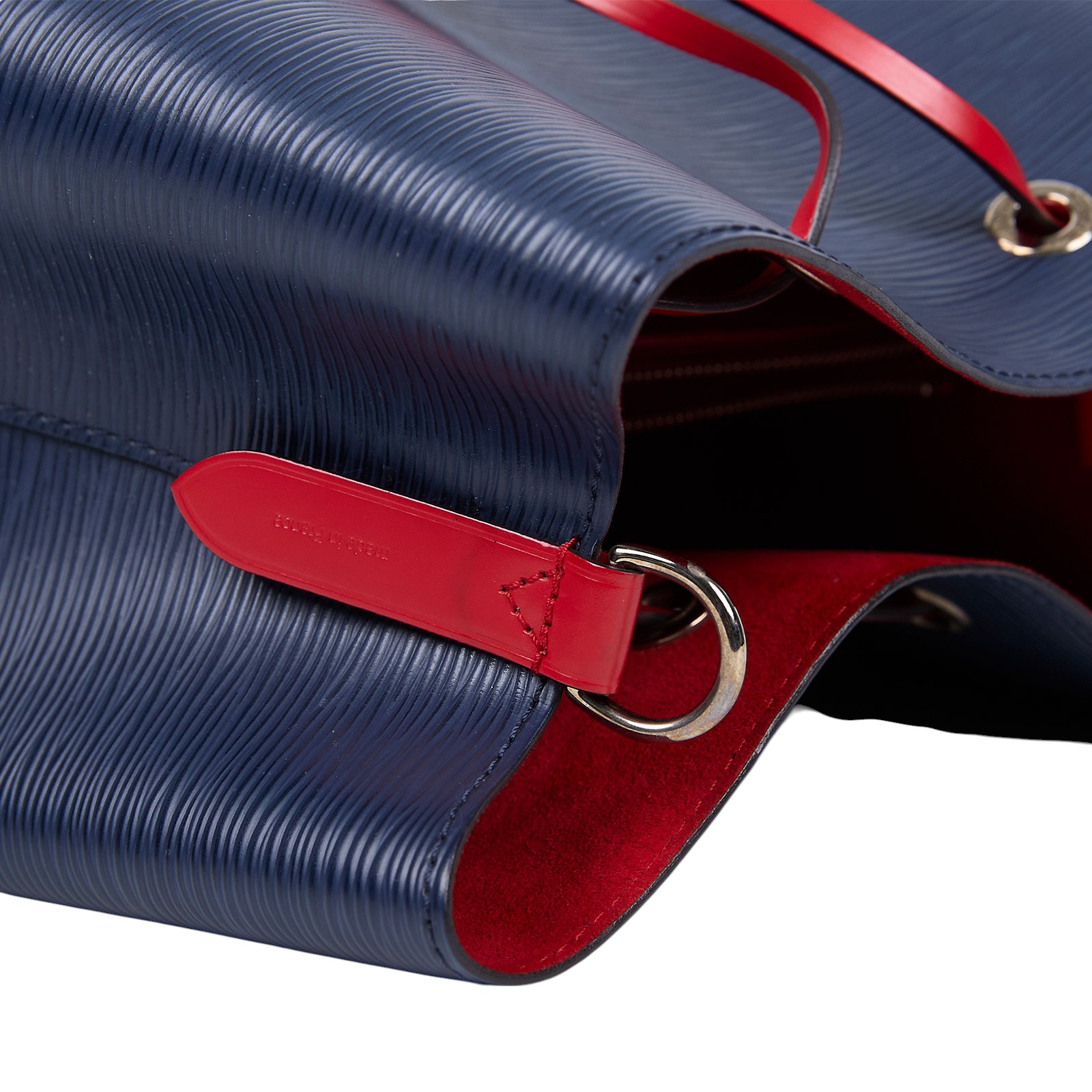 路易威登 LOUIS VUITTON NéoNoé Epi皮革 撞色束口斜 肩背水桶包 M54367 藍紅EPI水桶包 背帶
