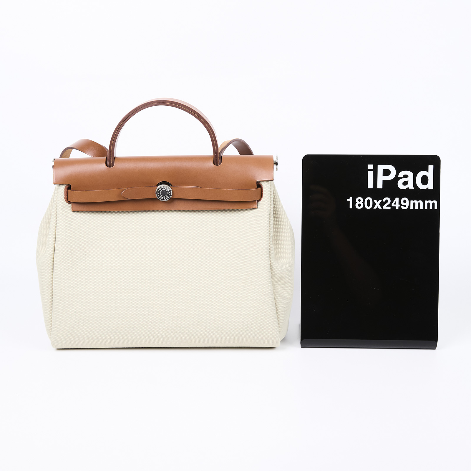 愛馬仕 Hermès Herbag Zip 31 HER31 Y刻 金棕拼米白帆布HERBAG31 原廠盒子/防塵袋/鎖組/購買證明