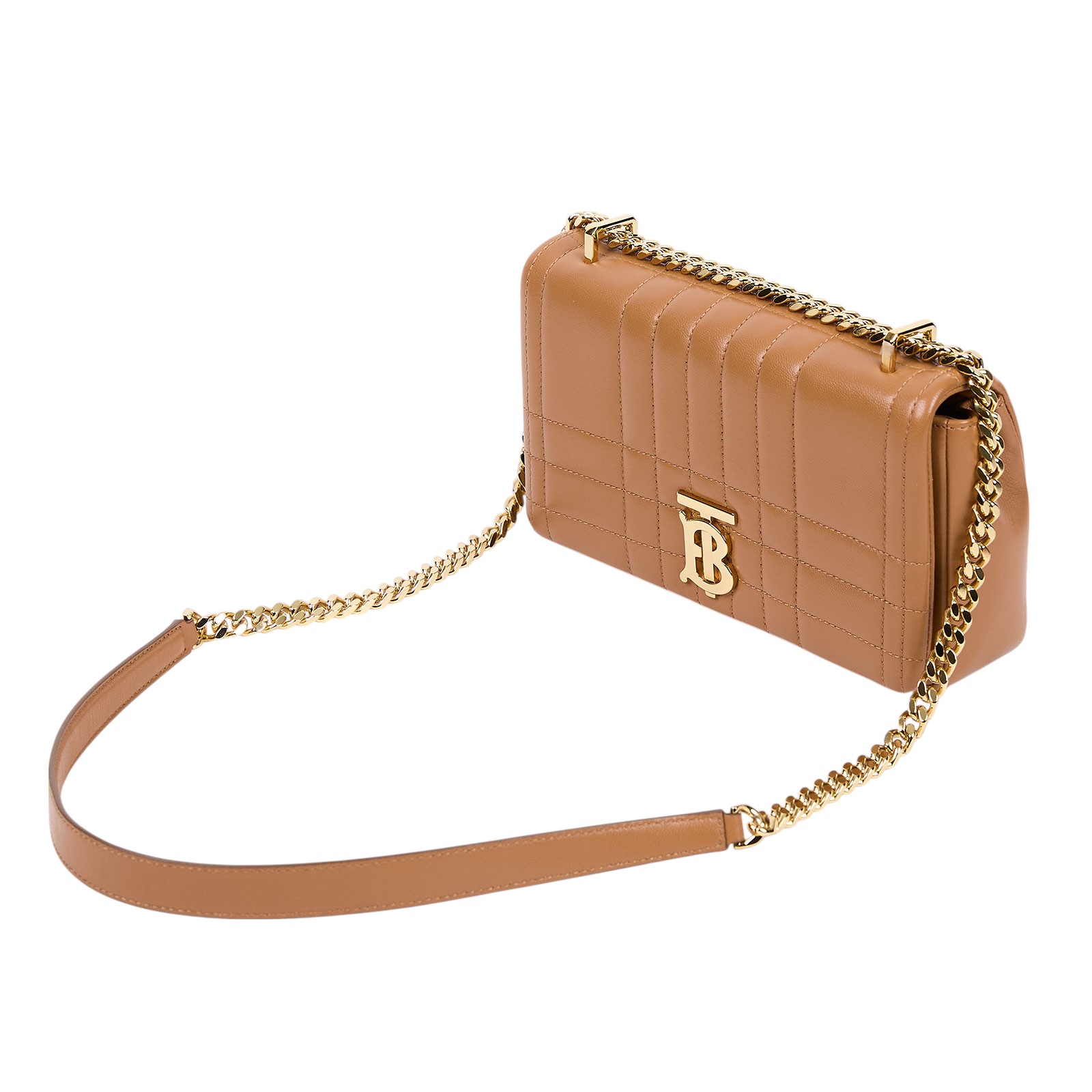 博柏利 BURBERRY Lola 翻蓋鍊帶包 小型 8059514 焦糖TB包 防塵袋